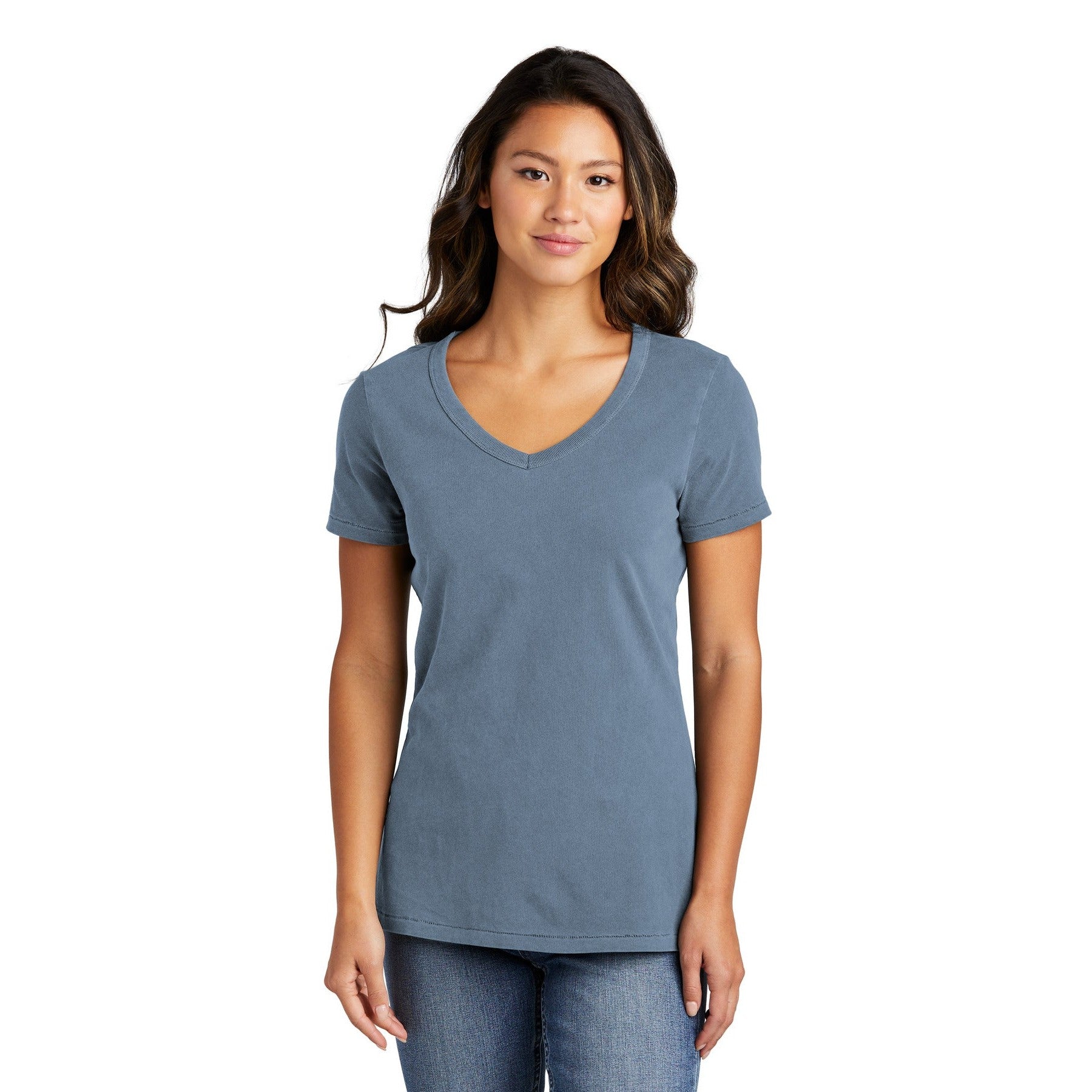 Port & Company-Port & Company® Women's Beach Wash® Garment-Dyed V-Neck Tee LPC099V-MedTech-3