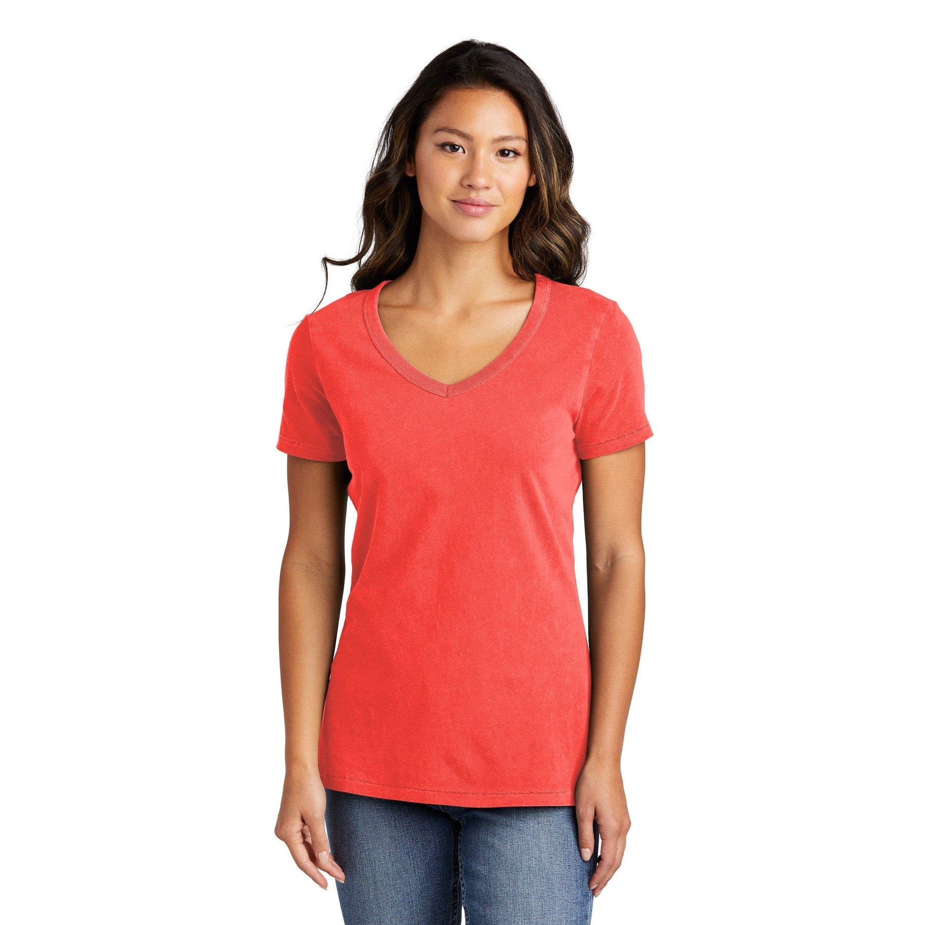 Port & Company-Port & Company® Women's Beach Wash® Garment-Dyed V-Neck Tee LPC099V-MedTech-7