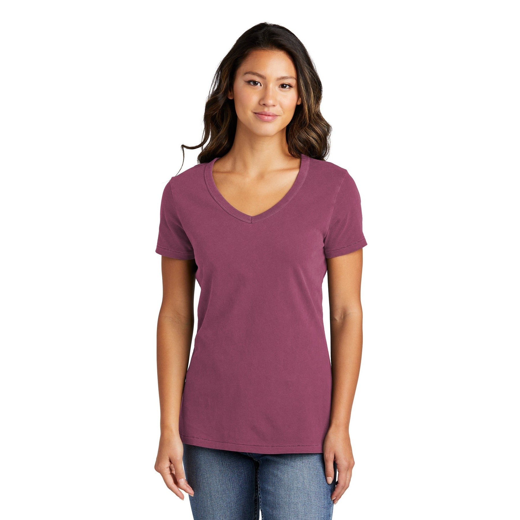 Port & Company-Port & Company® Women's Beach Wash® Garment-Dyed V-Neck Tee LPC099V-MedTech-8