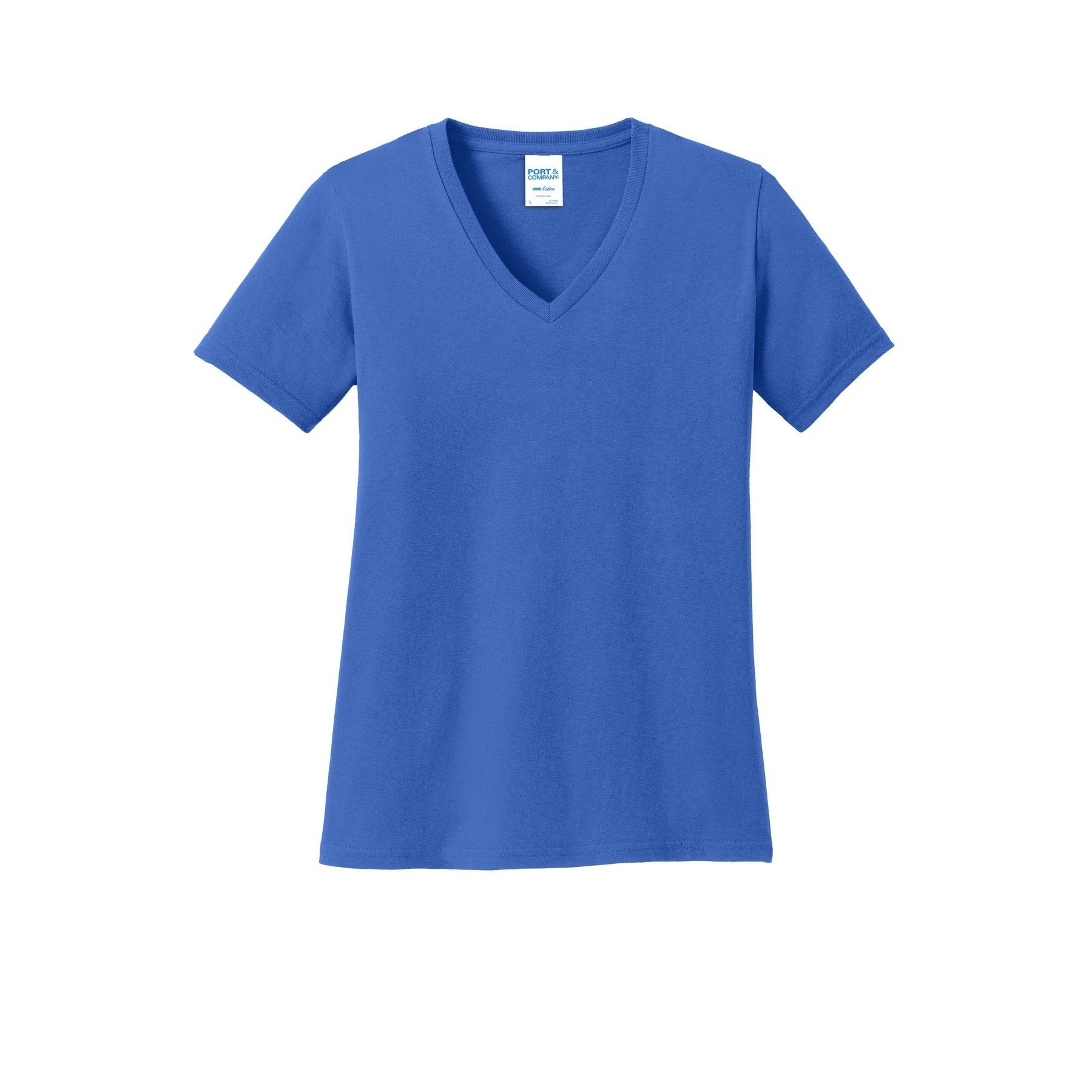 Port & Company-Port & Company® Women's Core Cotton V-Neck Tee. LPC54V-MedTech-21