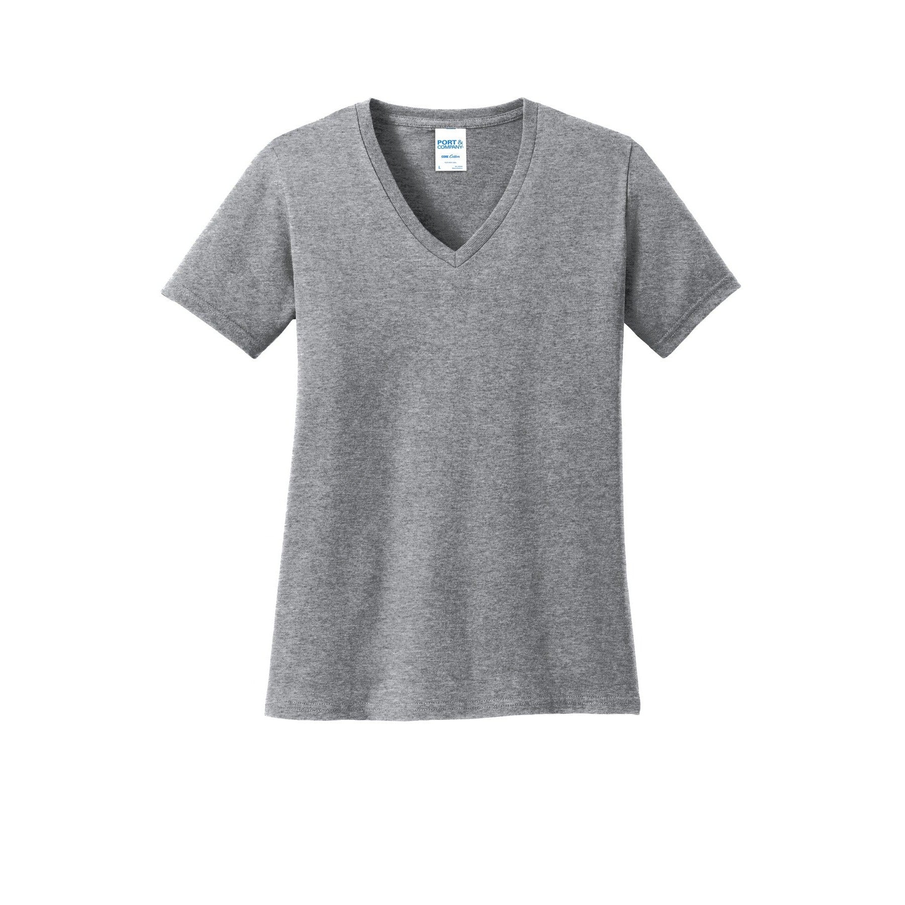 Port & Company-Port & Company® Women's Core Cotton V-Neck Tee. LPC54V-MedTech-3