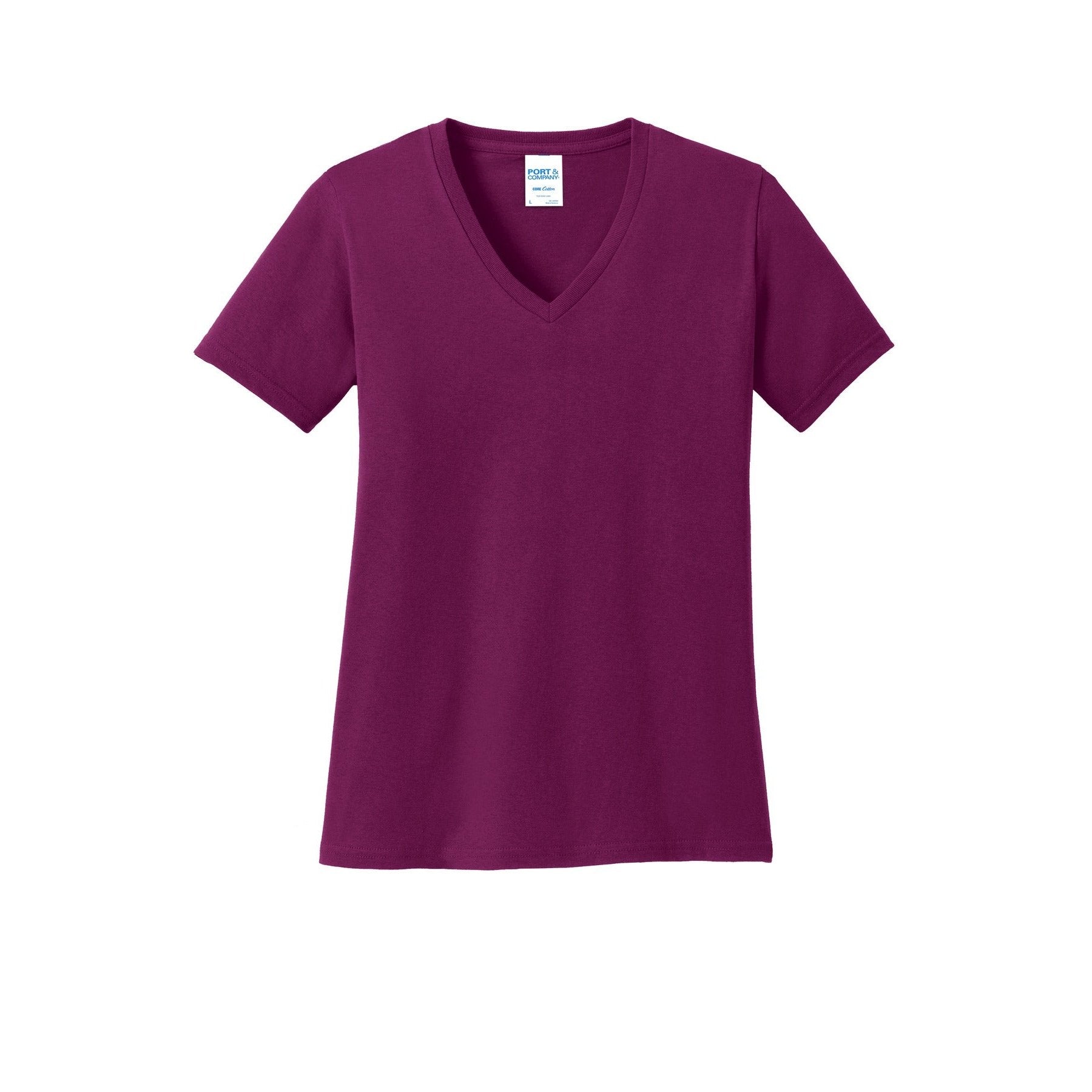 Port & Company-Port & Company® Women's Core Cotton V-Neck Tee. LPC54V-MedTech-19