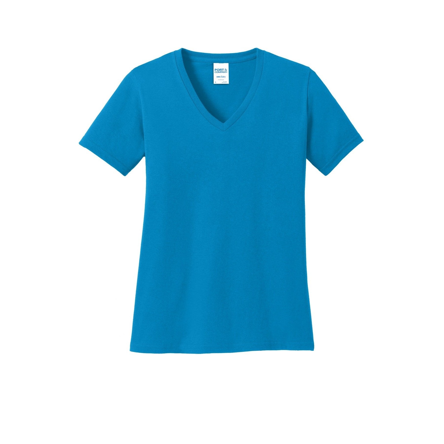 Port & Company-Port & Company® Women's Core Cotton V-Neck Tee. LPC54V-MedTech-23