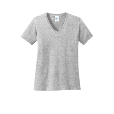 Port & Company-Port & Company® Women's Core Cotton V-Neck Tee. LPC54V-MedTech-2