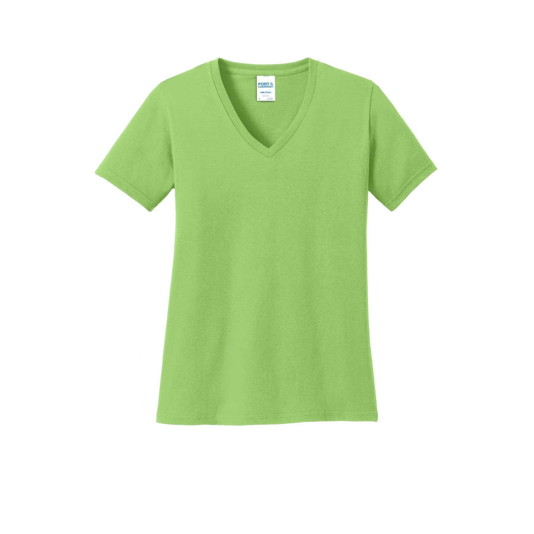 Port & Company-Port & Company® Women's Core Cotton V-Neck Tee. LPC54V-MedTech-10