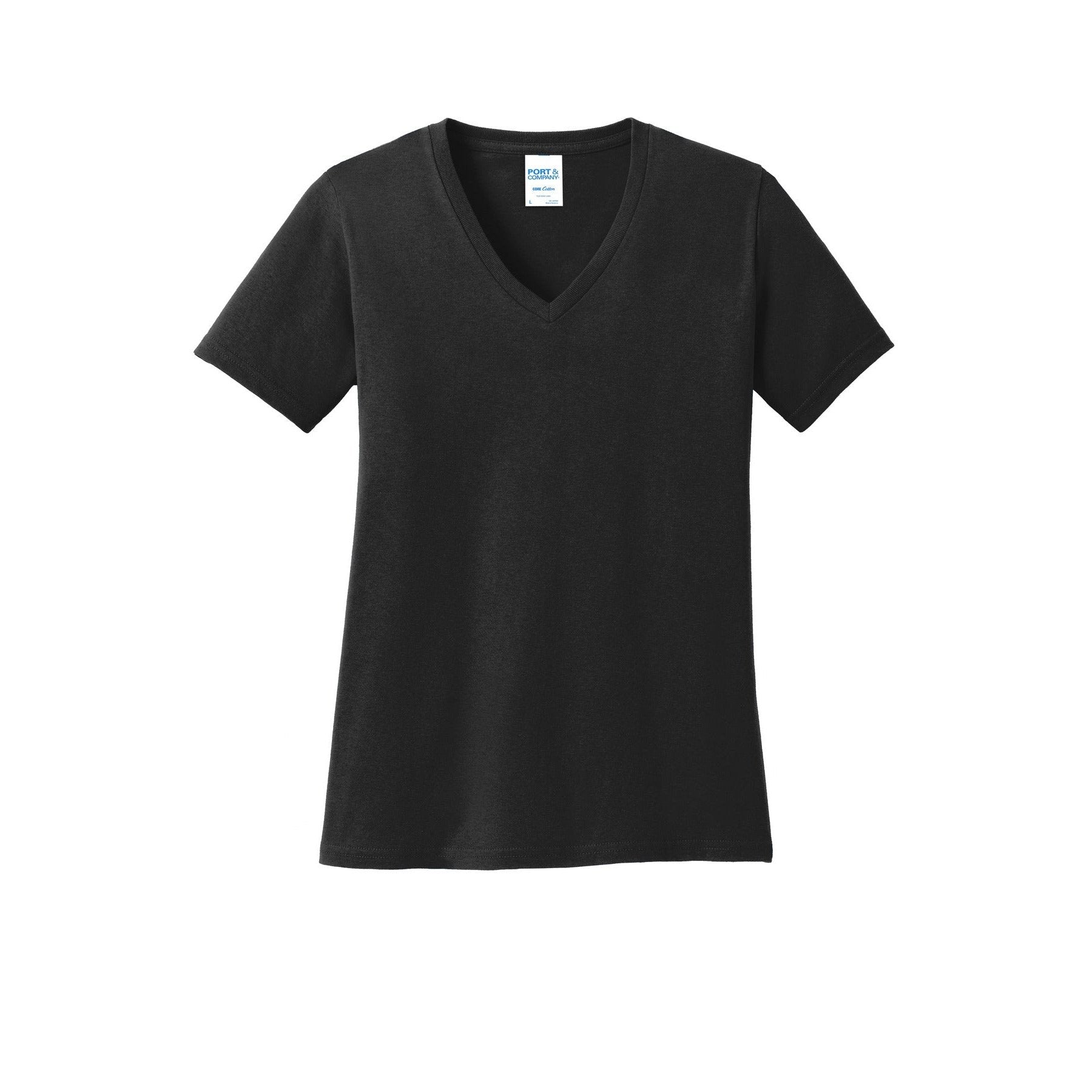 Port & Company-Port & Company® Women's Core Cotton V-Neck Tee. LPC54V-MedTech-8