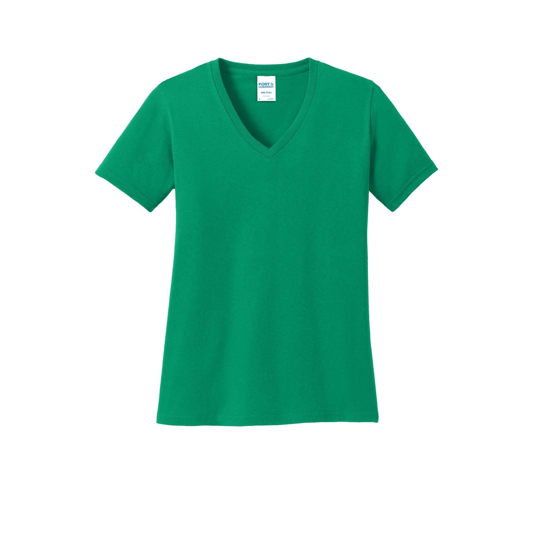 Port & Company-Port & Company® Women's Core Cotton V-Neck Tee. LPC54V-MedTech-9
