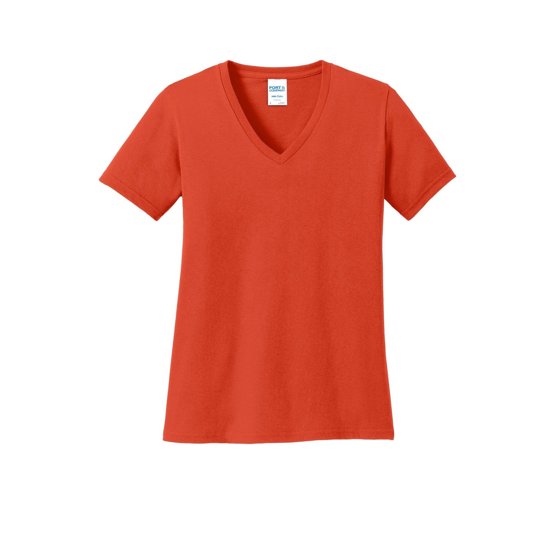Port & Company-Port & Company® Women's Core Cotton V-Neck Tee. LPC54V-MedTech-17