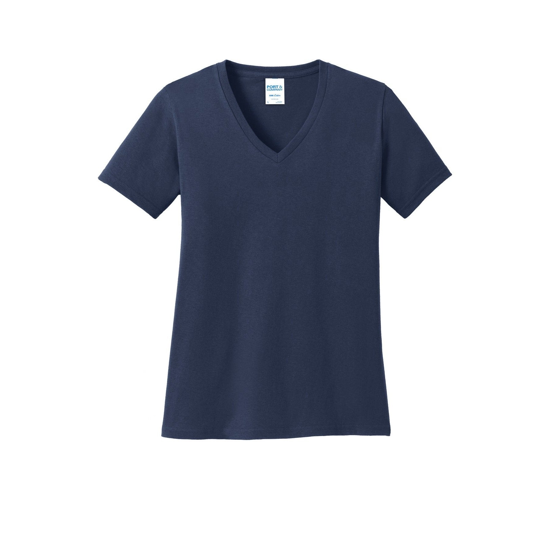 Port & Company-Port & Company® Women's Core Cotton V-Neck Tee. LPC54V-MedTech-12