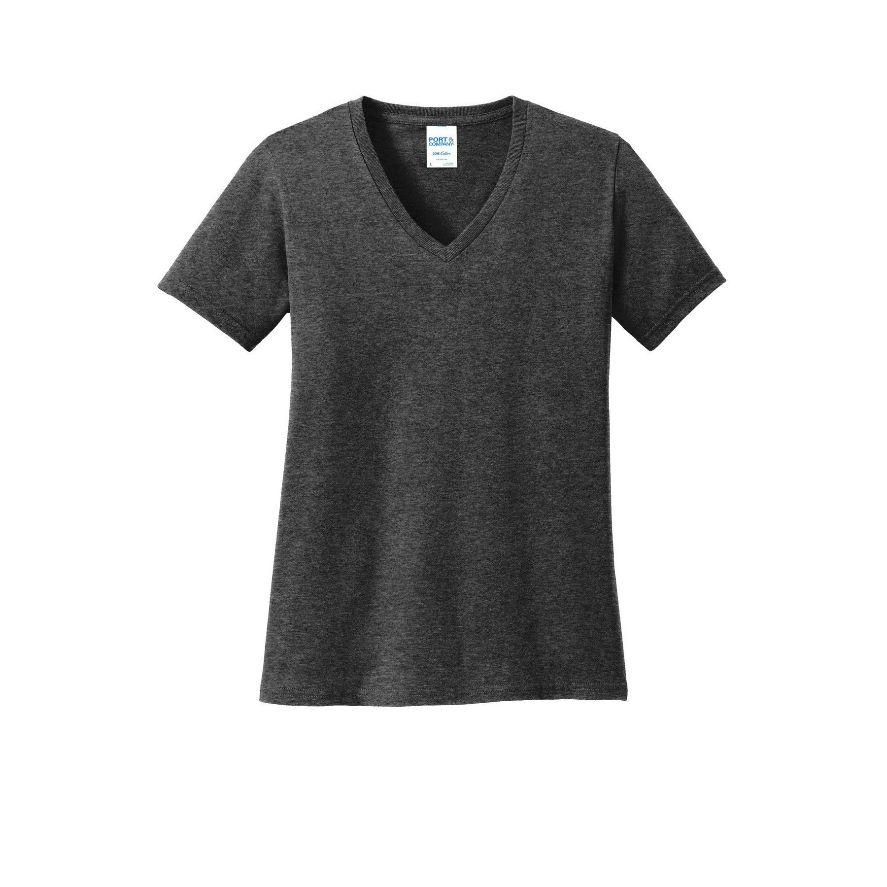 Port & Company-Port & Company® Women's Core Cotton V-Neck Tee. LPC54V-MedTech-7