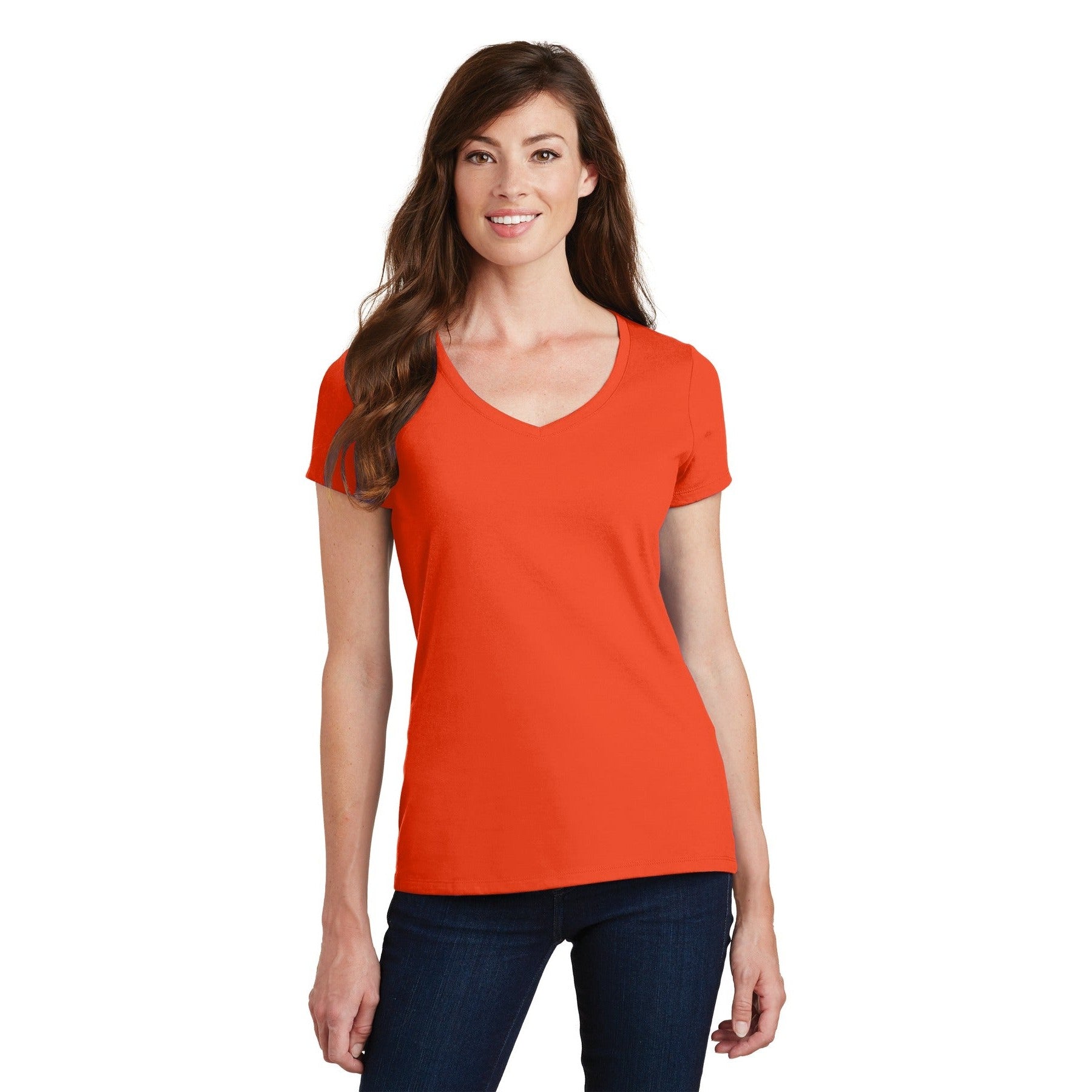 Port & Company-Port & Company® Women's Fan Favorite V-Neck Tee. LPC450V-MedTech-12