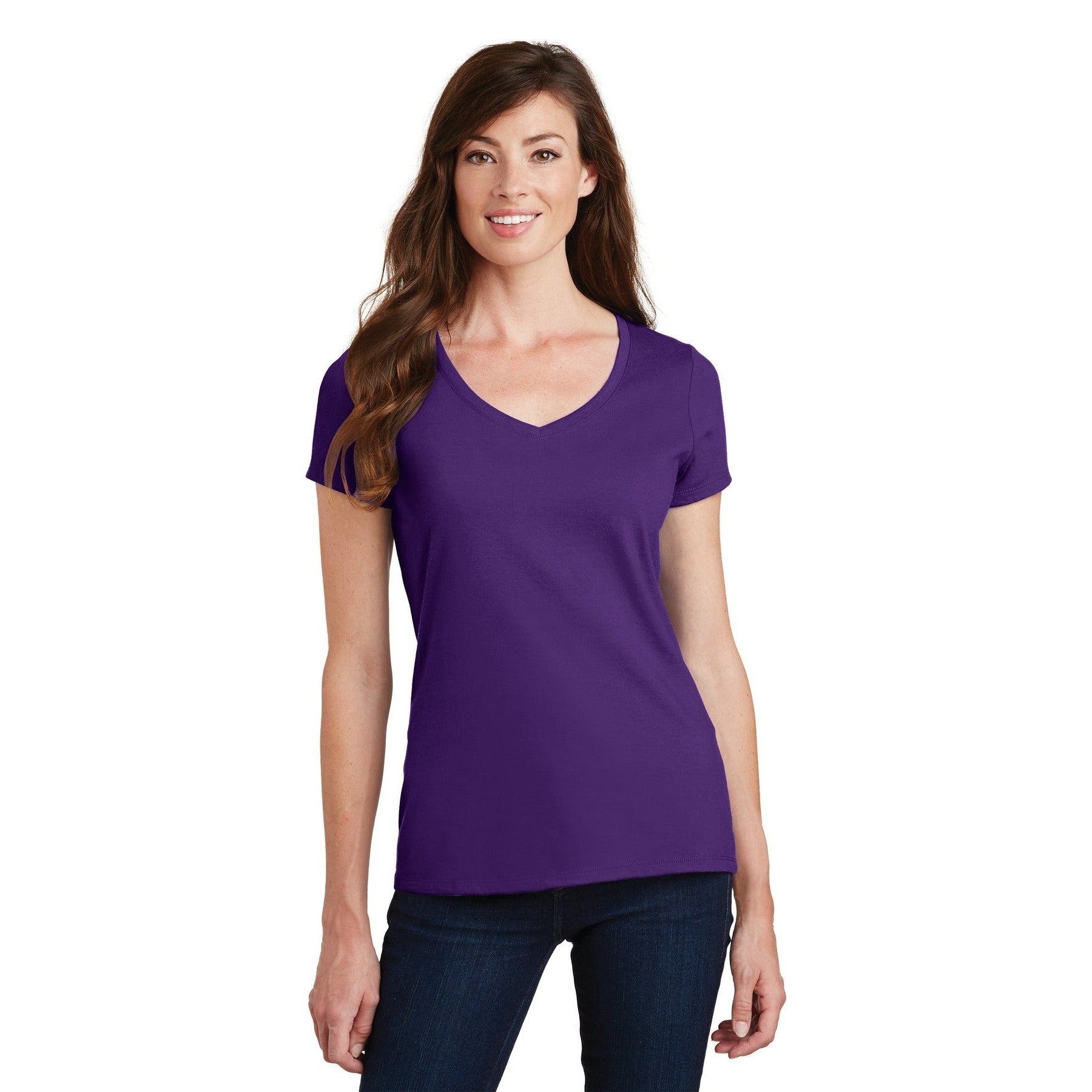 Port & Company-Port & Company® Women's Fan Favorite V-Neck Tee. LPC450V-MedTech-16