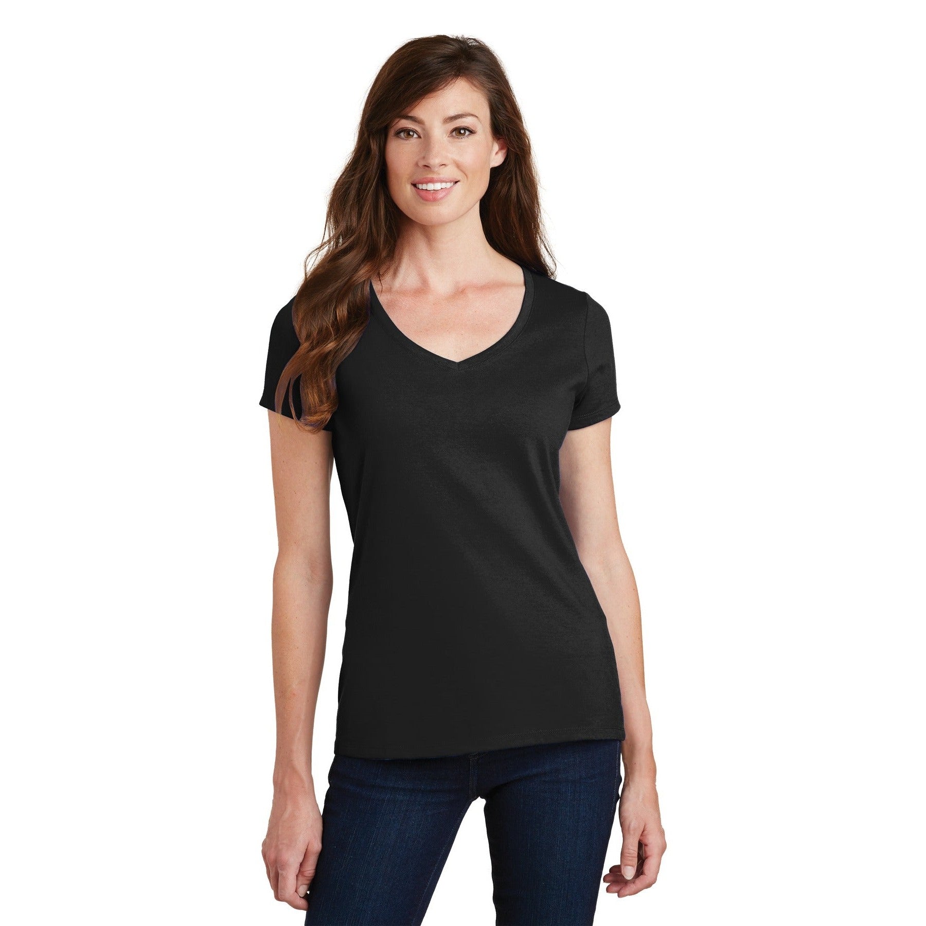 Port & Company-Port & Company® Women's Fan Favorite V-Neck Tee. LPC450V-MedTech-9