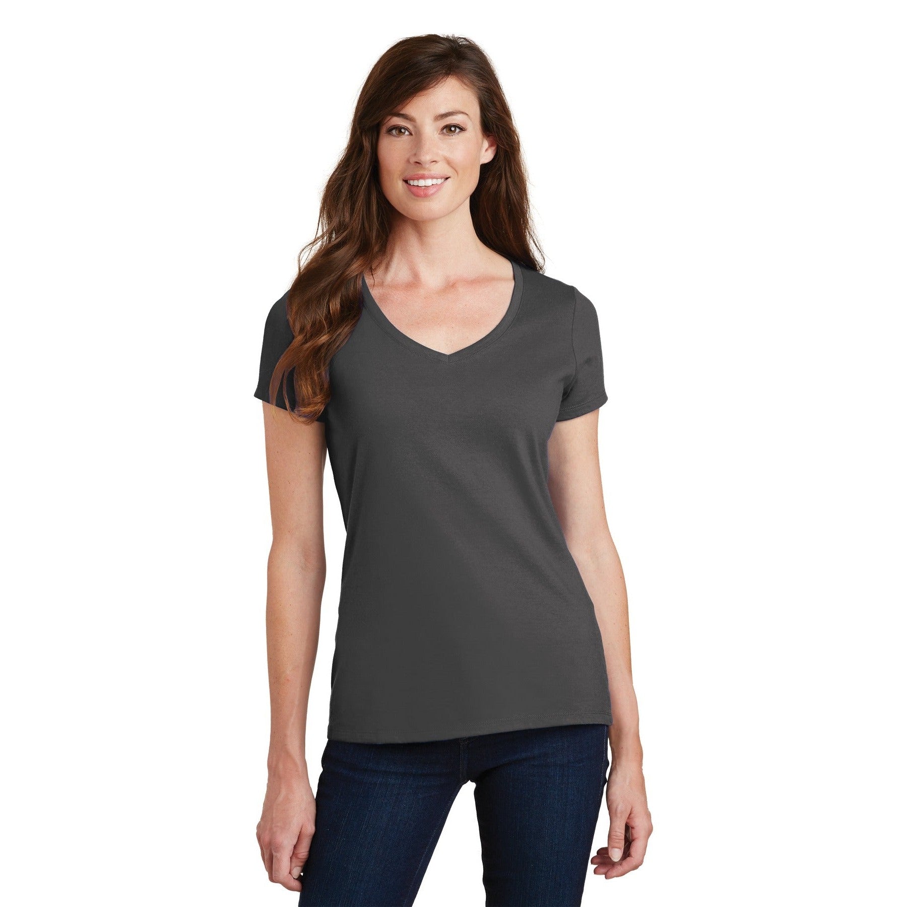 Port & Company-Port & Company® Women's Fan Favorite V-Neck Tee. LPC450V-MedTech-5