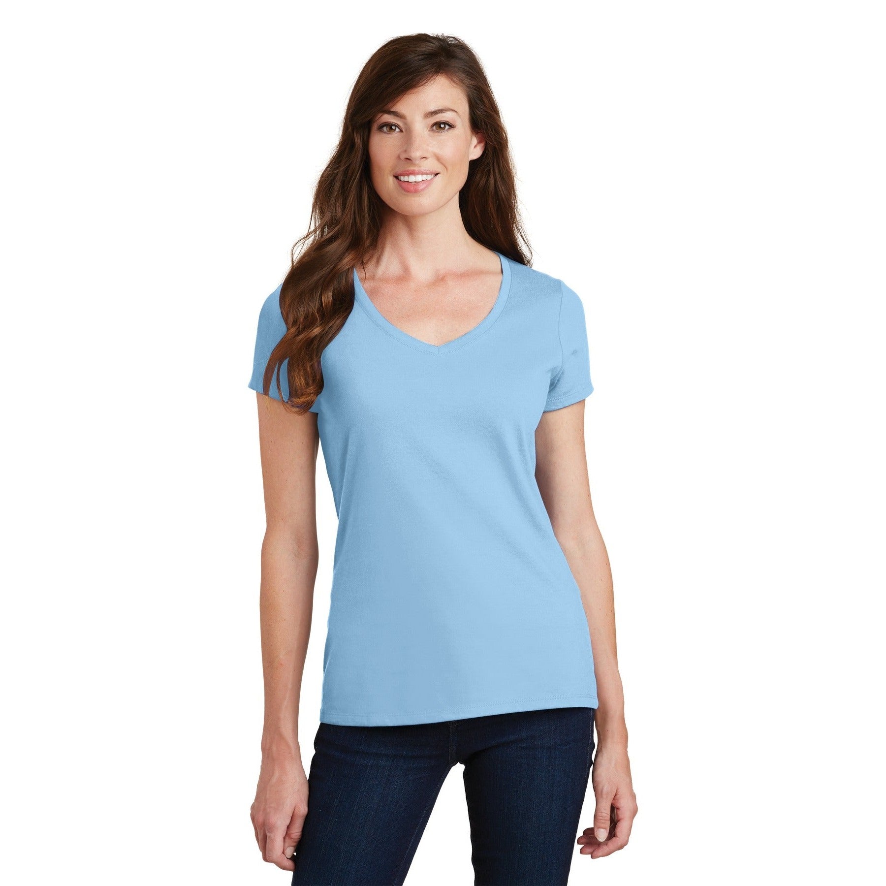 Port & Company-Port & Company® Women's Fan Favorite V-Neck Tee. LPC450V-MedTech-10