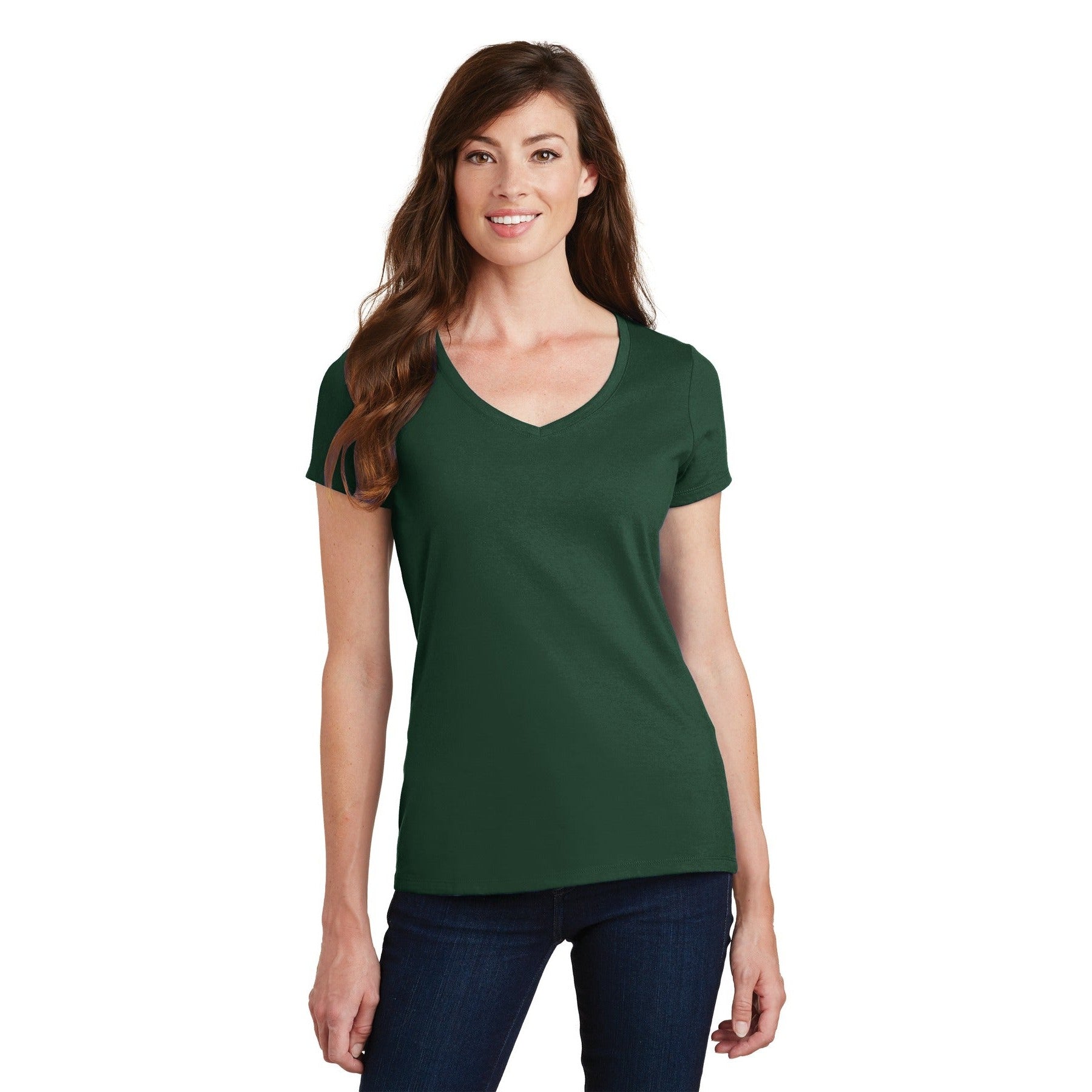 Port & Company-Port & Company® Women's Fan Favorite V-Neck Tee. LPC450V-MedTech-8