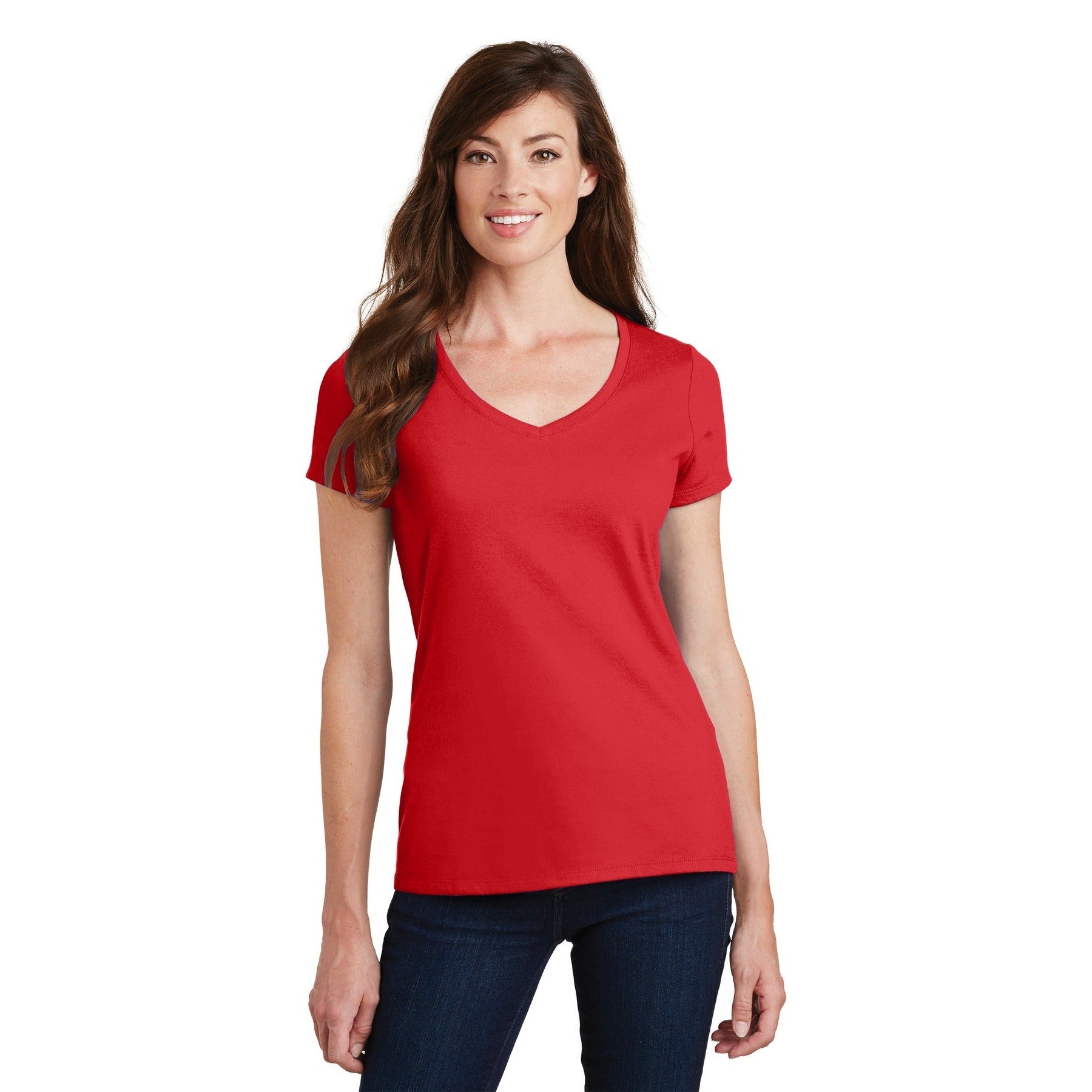 Port & Company-Port & Company® Women's Fan Favorite V-Neck Tee. LPC450V-MedTech-4