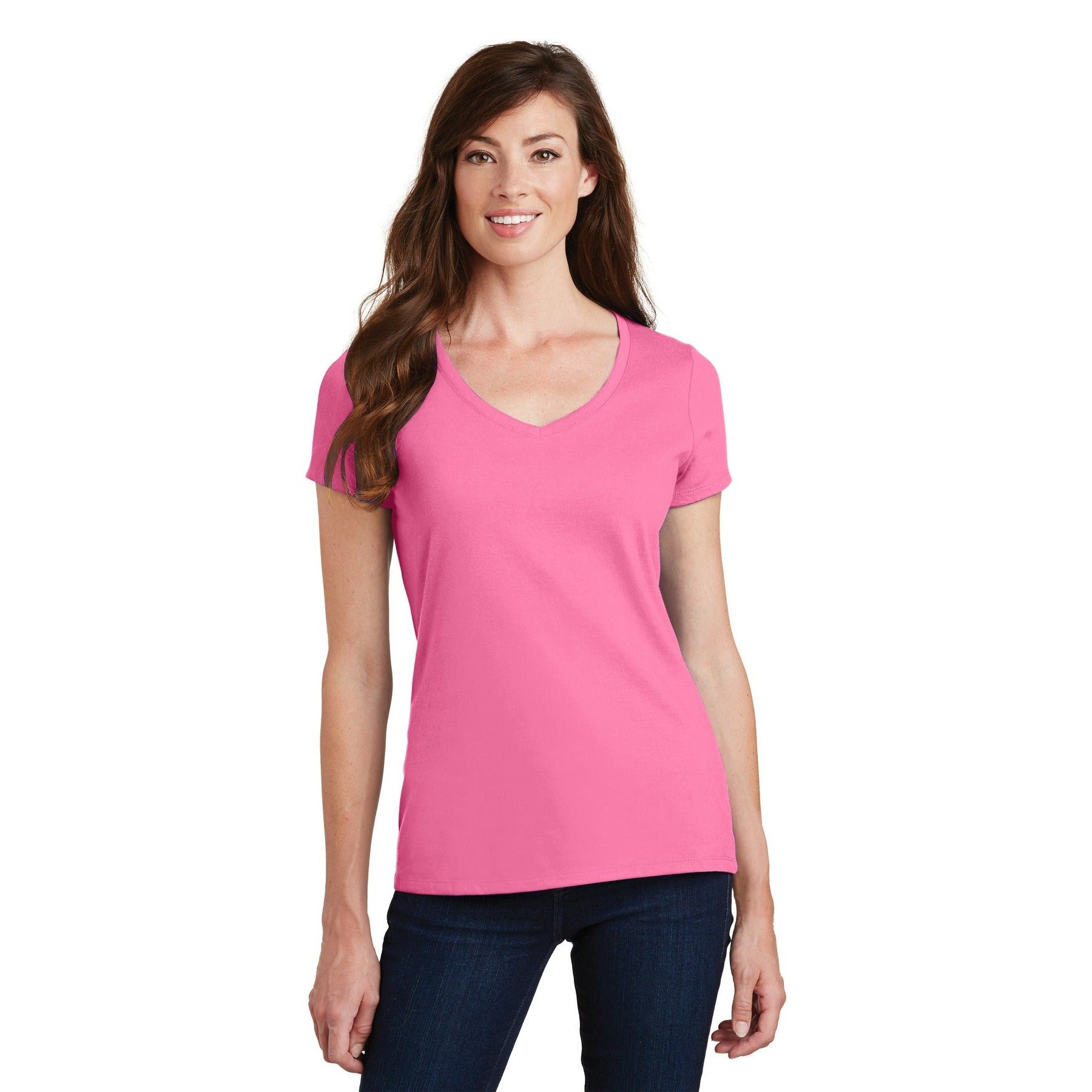 Port & Company-Port & Company® Women's Fan Favorite V-Neck Tee. LPC450V-MedTech-11