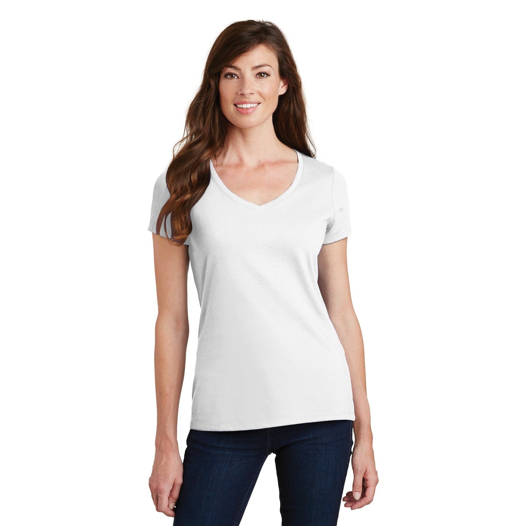 Port & Company-Port & Company® Women's Fan Favorite V-Neck Tee. LPC450V-MedTech-18