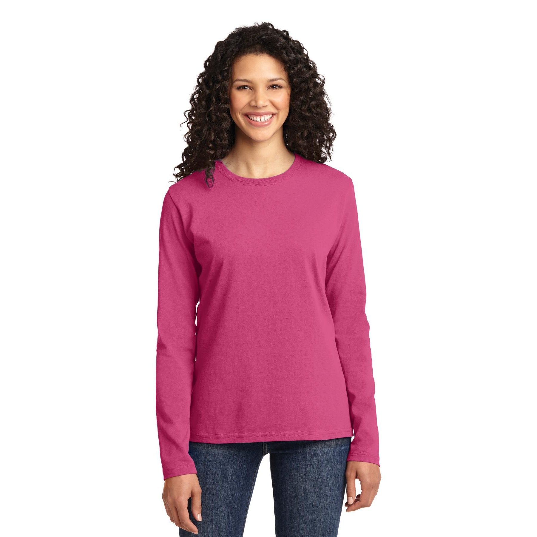 Port & Company-Port & Company® Women's Long Sleeve Core Cotton Tee. LPC54LS-MedTech-13