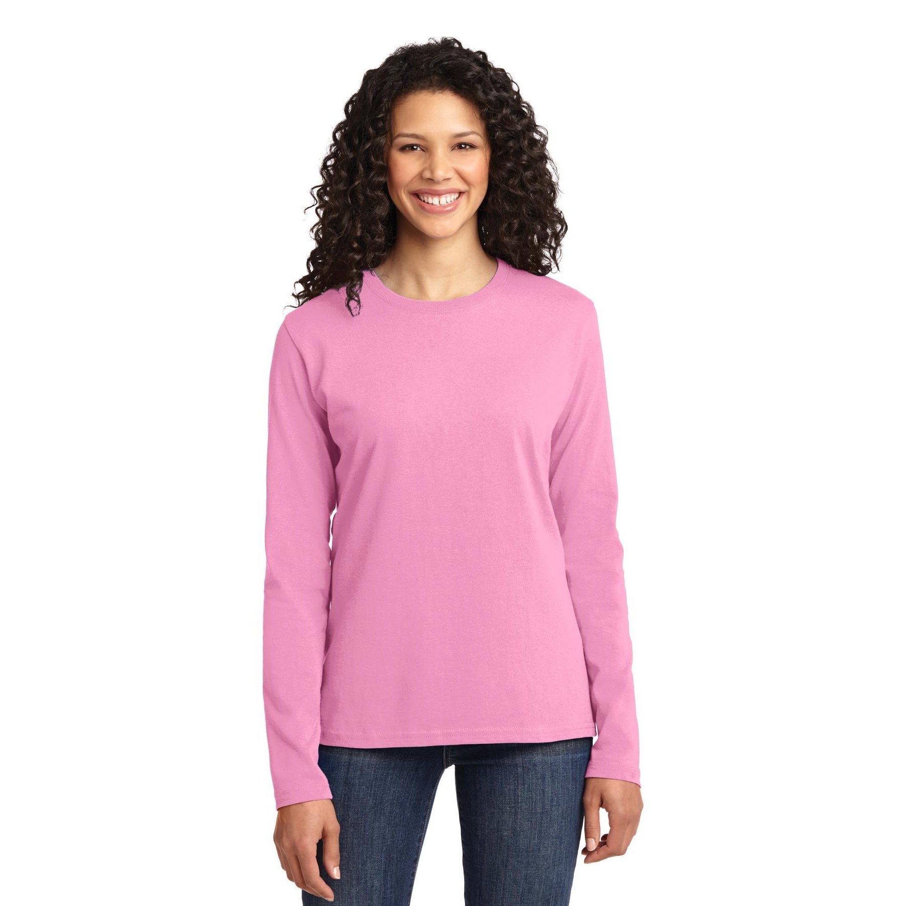 Port & Company-Port & Company® Women's Long Sleeve Core Cotton Tee. LPC54LS-MedTech-4