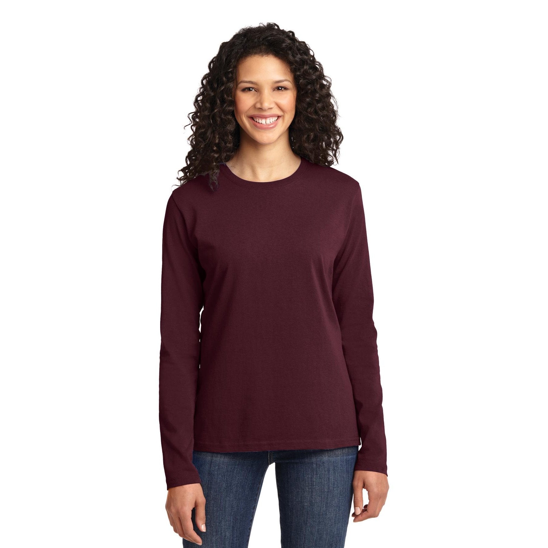 Port & Company-Port & Company® Women's Long Sleeve Core Cotton Tee. LPC54LS-MedTech-3