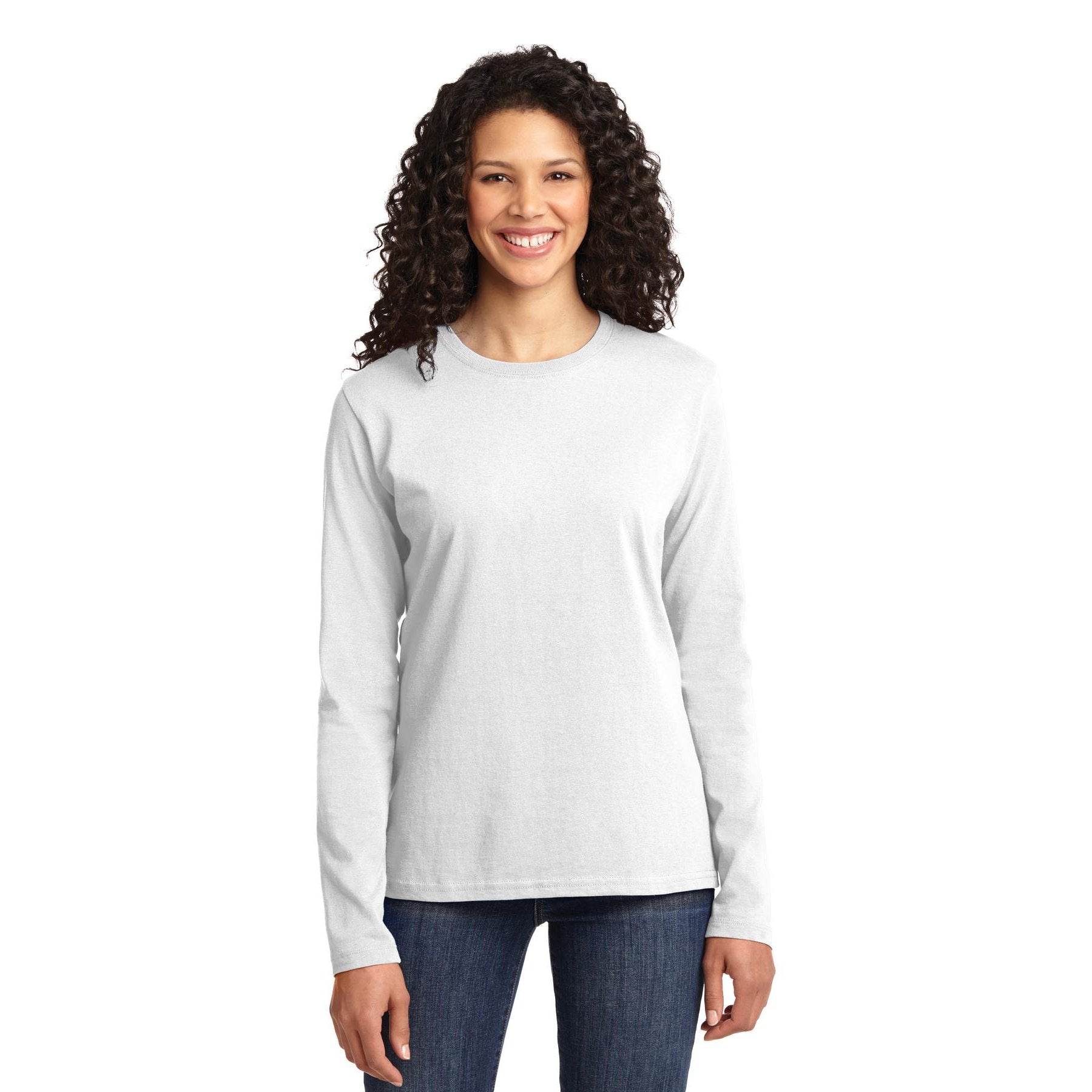 Port & Company-Port & Company® Women's Long Sleeve Core Cotton Tee. LPC54LS-MedTech-14