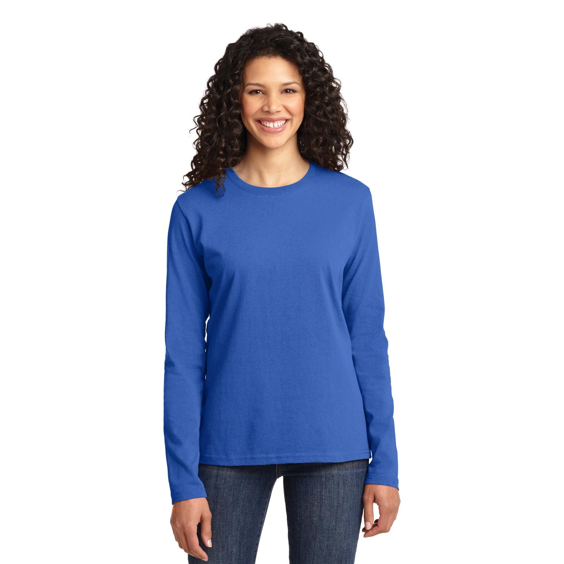 Port & Company-Port & Company® Women's Long Sleeve Core Cotton Tee. LPC54LS-MedTech-12