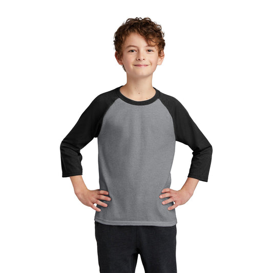 Port & Company-Port & Company® Youth Core Blend 3/4-Sleeve Raglan Tee. PC55YRS-MedTech-1