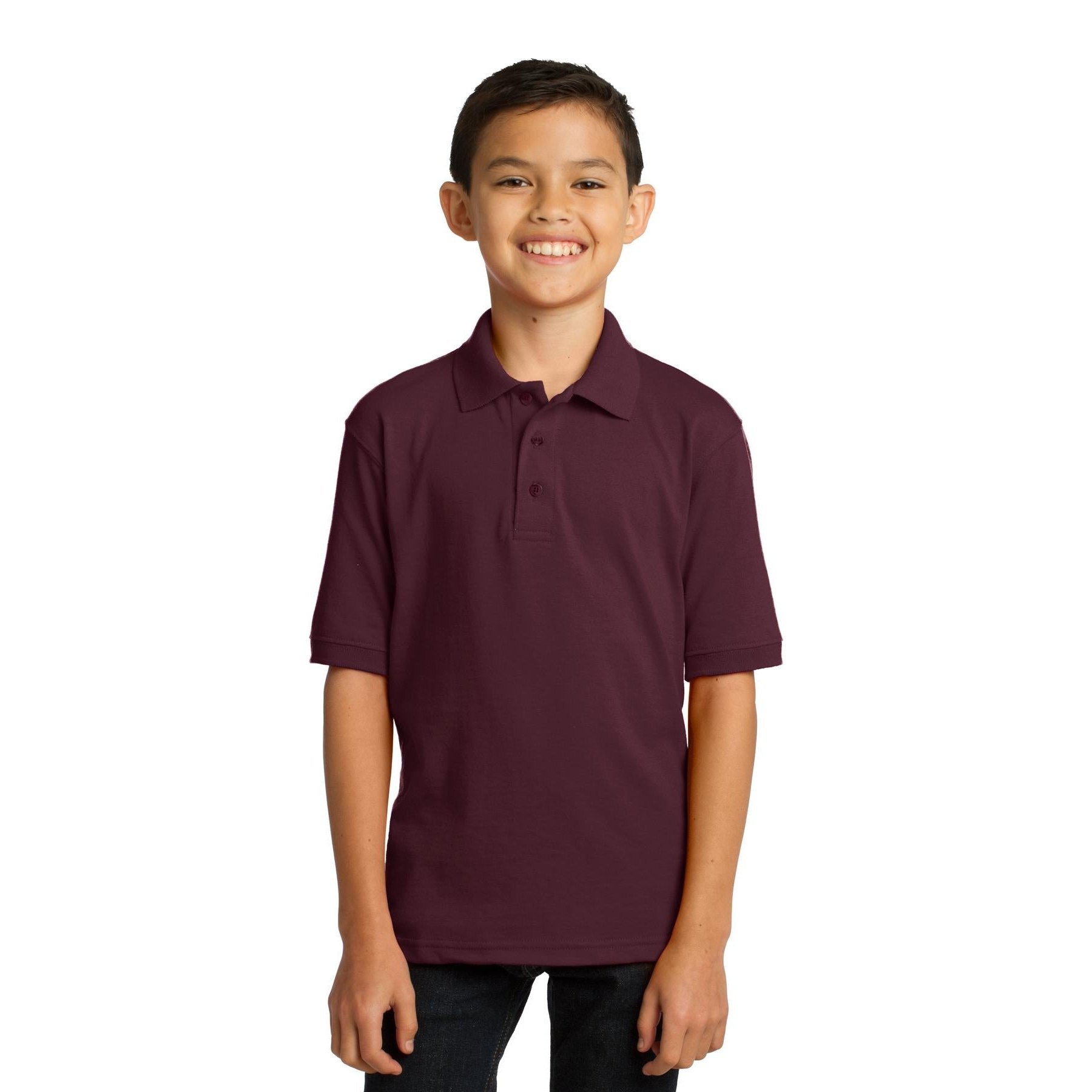 Port & Company-Port & Company® Youth Core Blend Jersey Knit Polo. KP55Y-MedTech-2