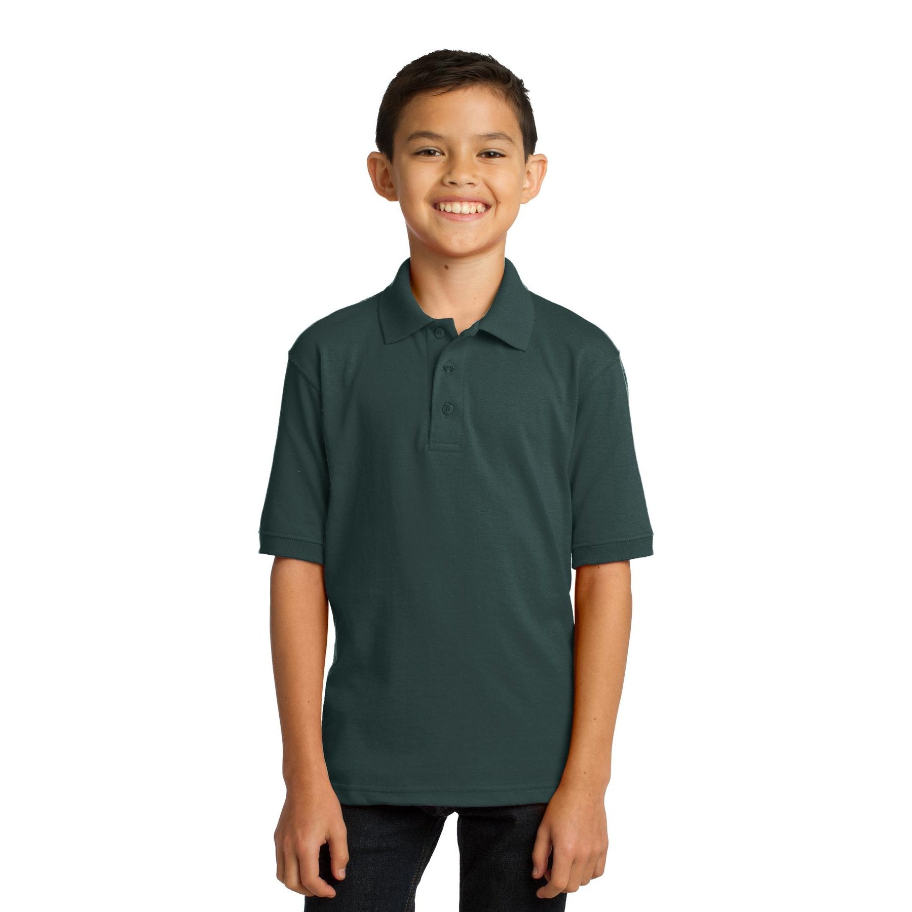 Port & Company-Port & Company® Youth Core Blend Jersey Knit Polo. KP55Y-MedTech-4
