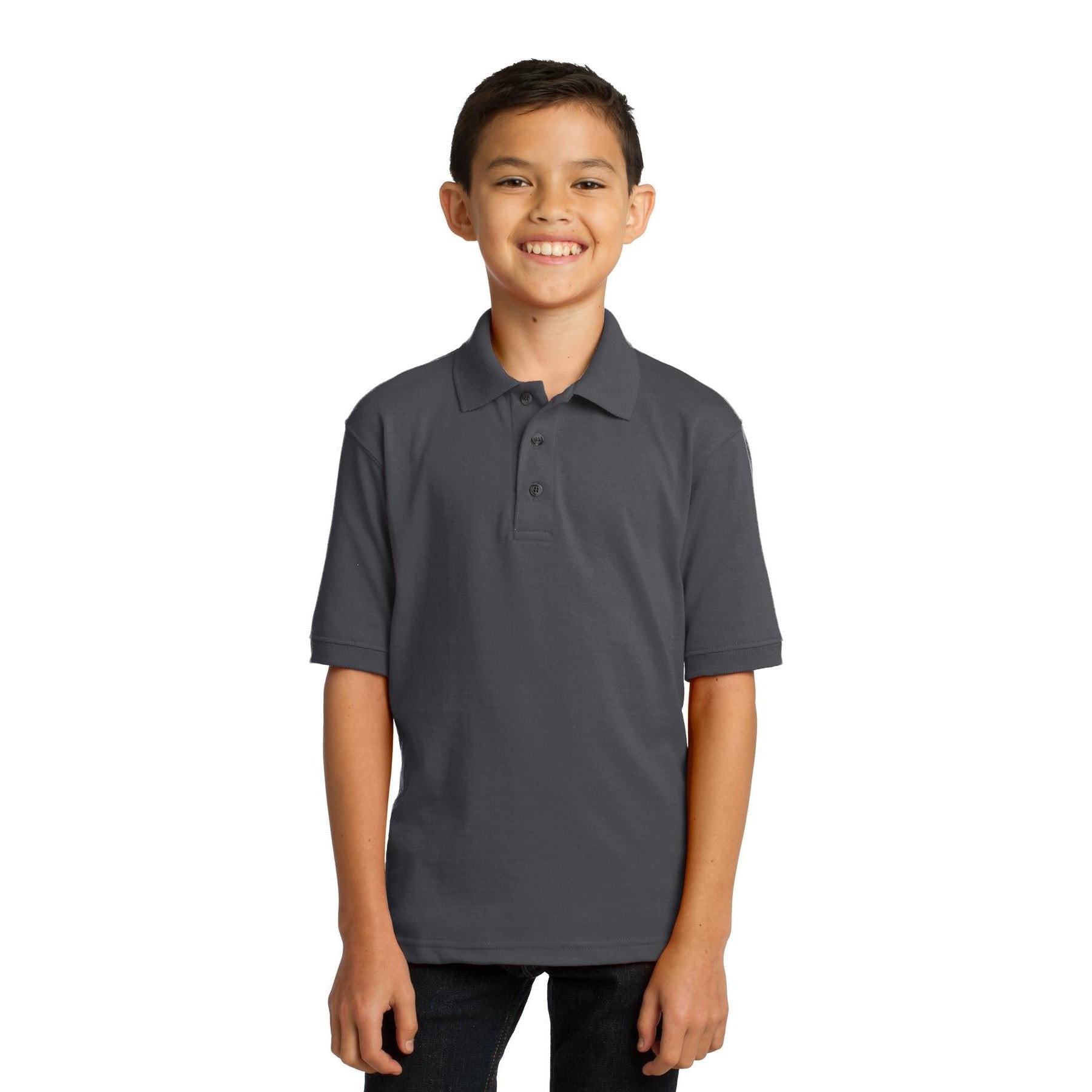 Port & Company-Port & Company® Youth Core Blend Jersey Knit Polo. KP55Y-MedTech-3