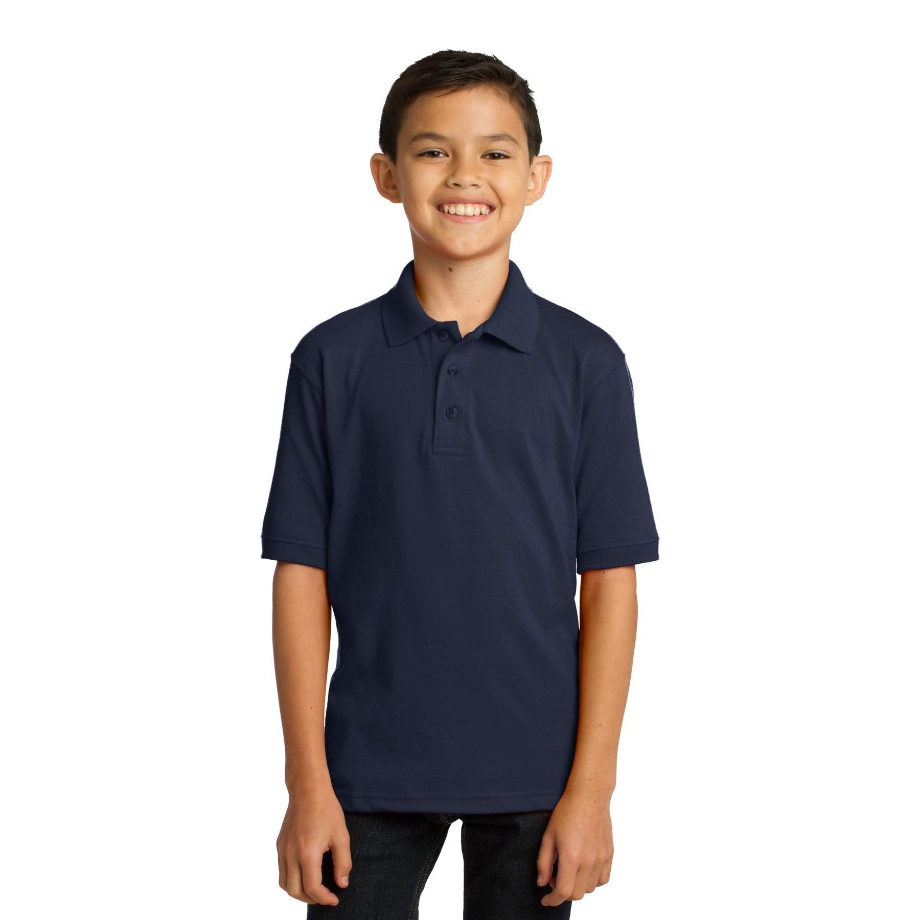 Port & Company-Port & Company® Youth Core Blend Jersey Knit Polo. KP55Y-MedTech-5