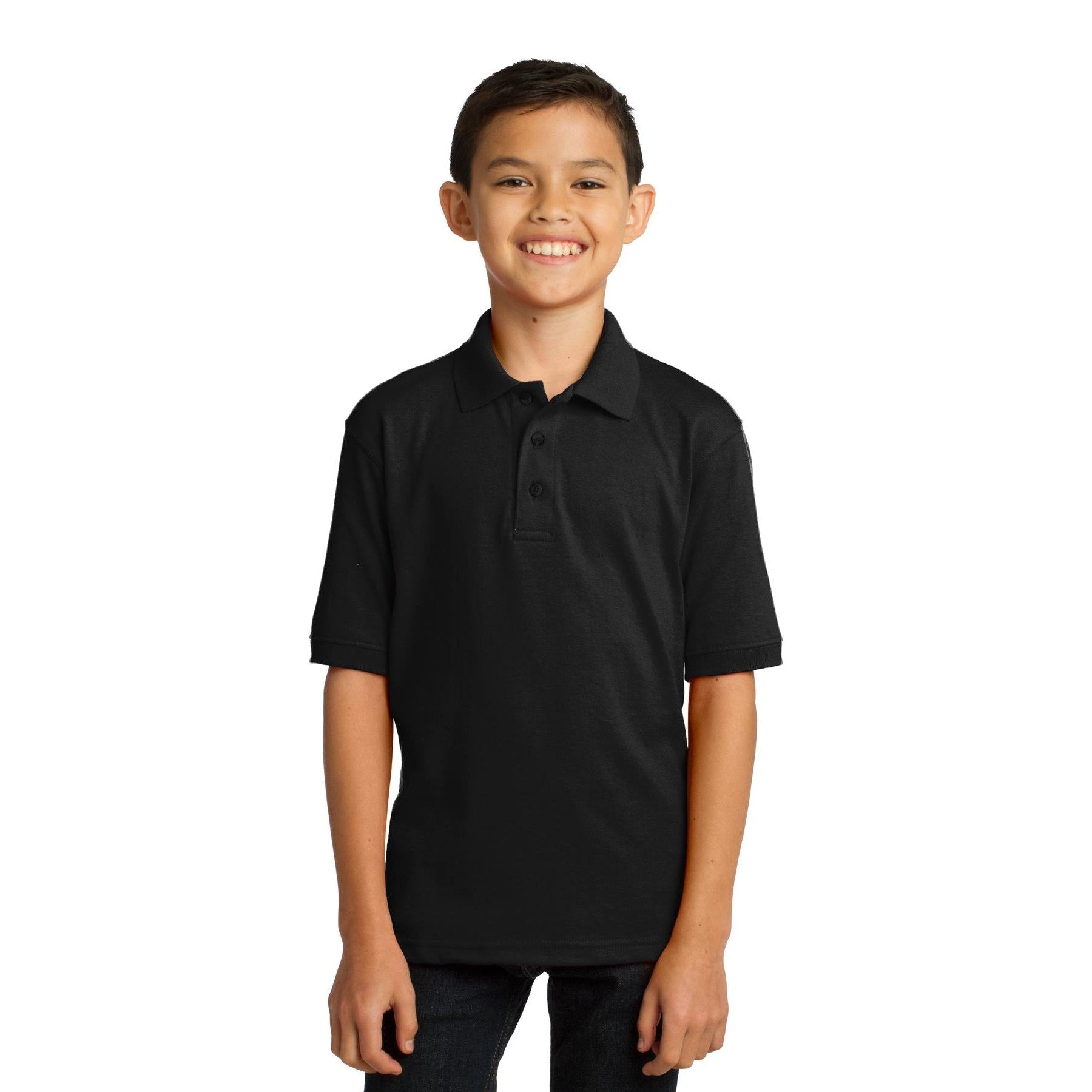 Port & Company-Port & Company® Youth Core Blend Jersey Knit Polo. KP55Y-MedTech-6