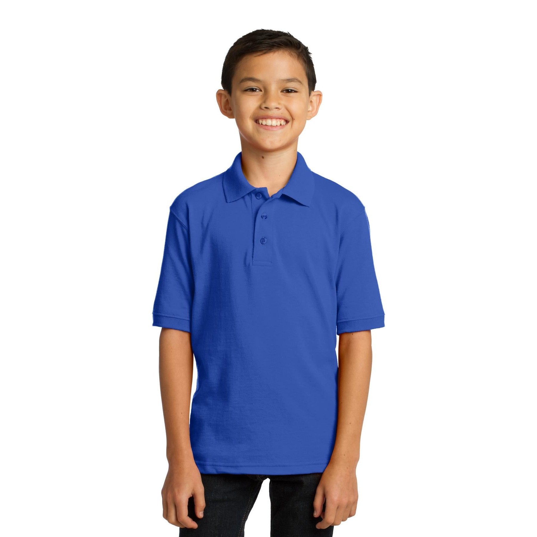 Port & Company-Port & Company® Youth Core Blend Jersey Knit Polo. KP55Y-MedTech-9