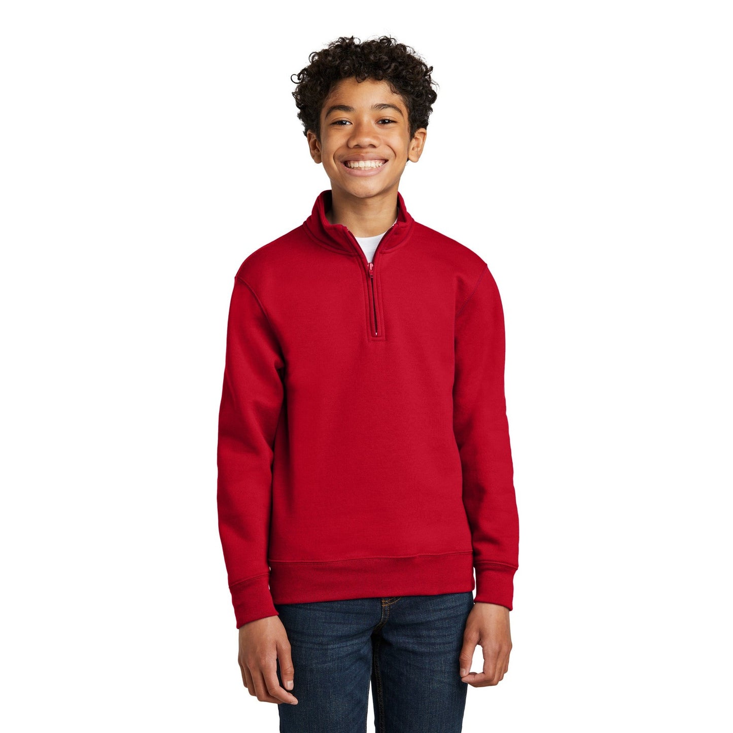 Port & Company-Port & Company® Youth Core Fleece 1/4-Zip Pullover Sweatshirt PC78YQ-MedTech-6