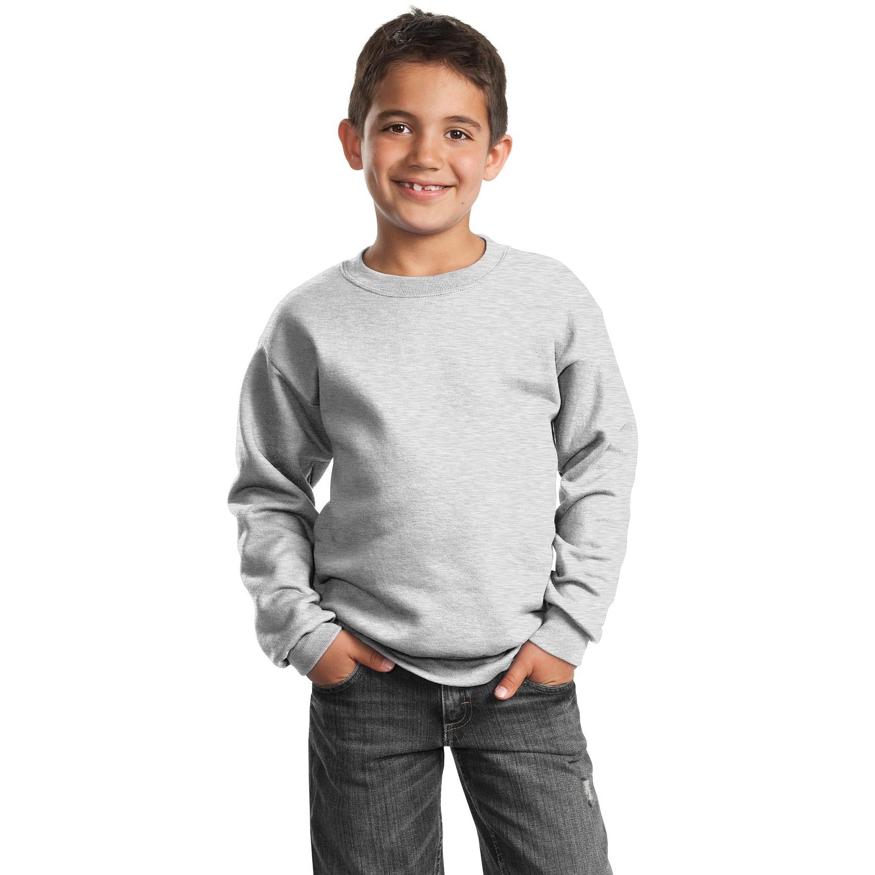 Port & Company-Port & Company® - Youth Core Fleece Crewneck Sweatshirt. PC90Y-MedTech-1