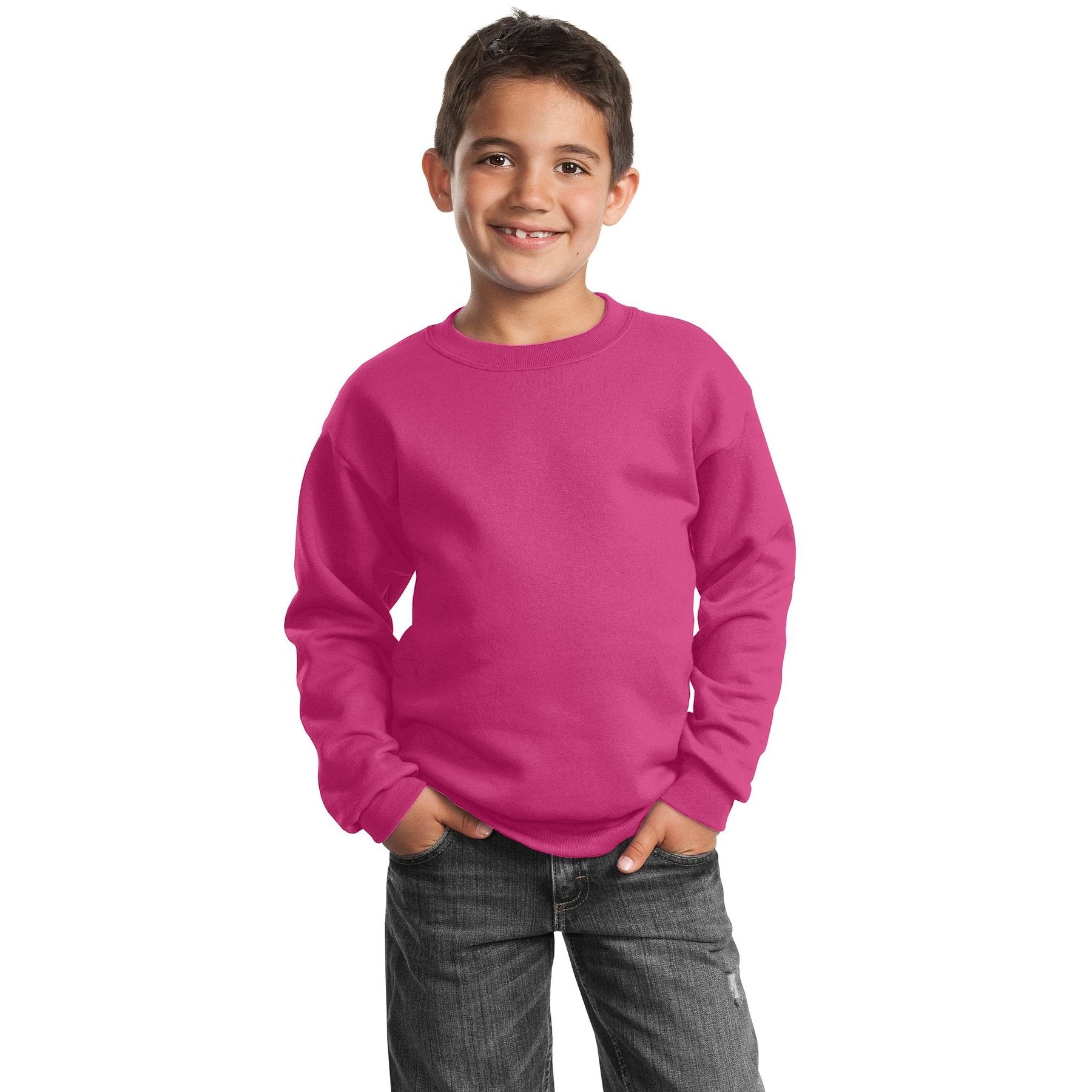 Port & Company-Port & Company® - Youth Core Fleece Crewneck Sweatshirt. PC90Y-MedTech-14