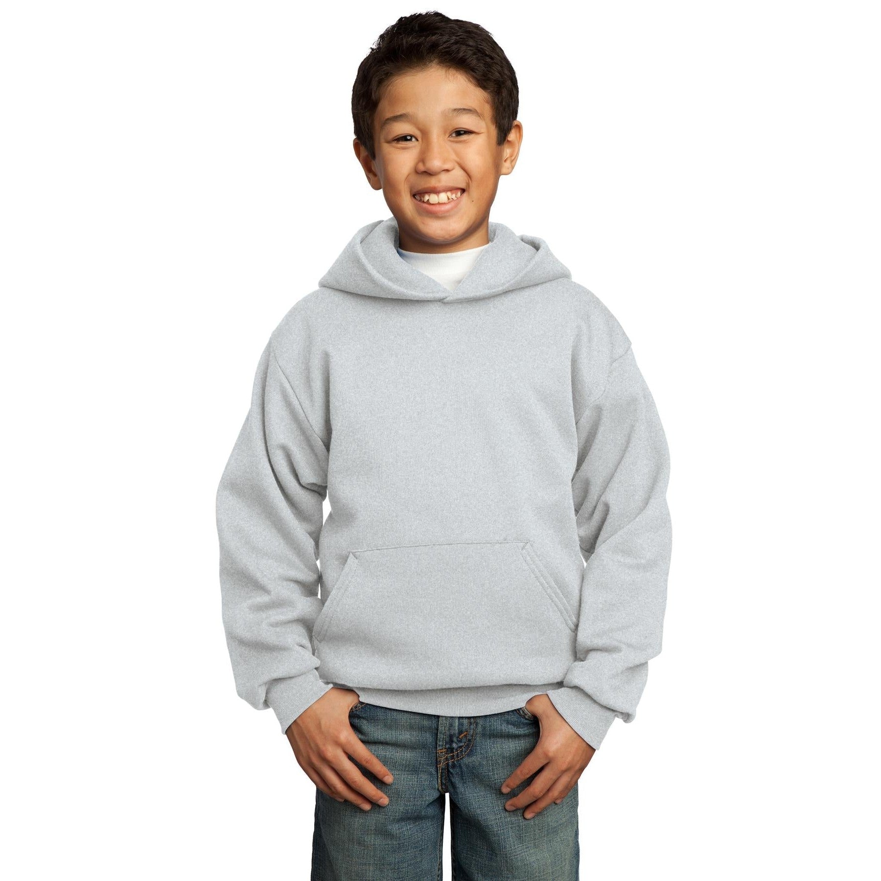 Port & Company-Port & Company® - Youth Core Fleece Pullover Hooded Sweatshirt. PC90YH-MedTech-1
