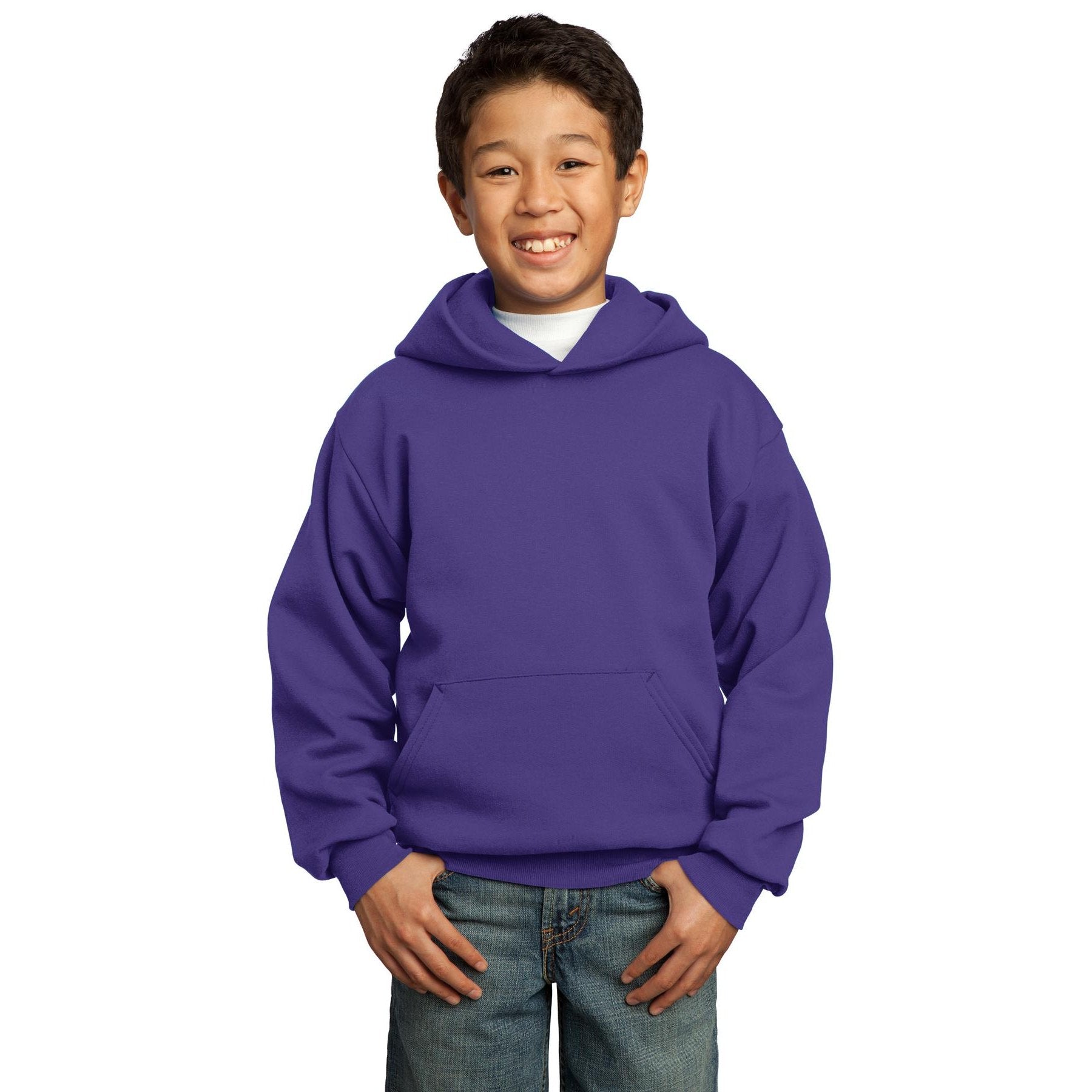 Port & Company-Port & Company® - Youth Core Fleece Pullover Hooded Sweatshirt. PC90YH-MedTech-23