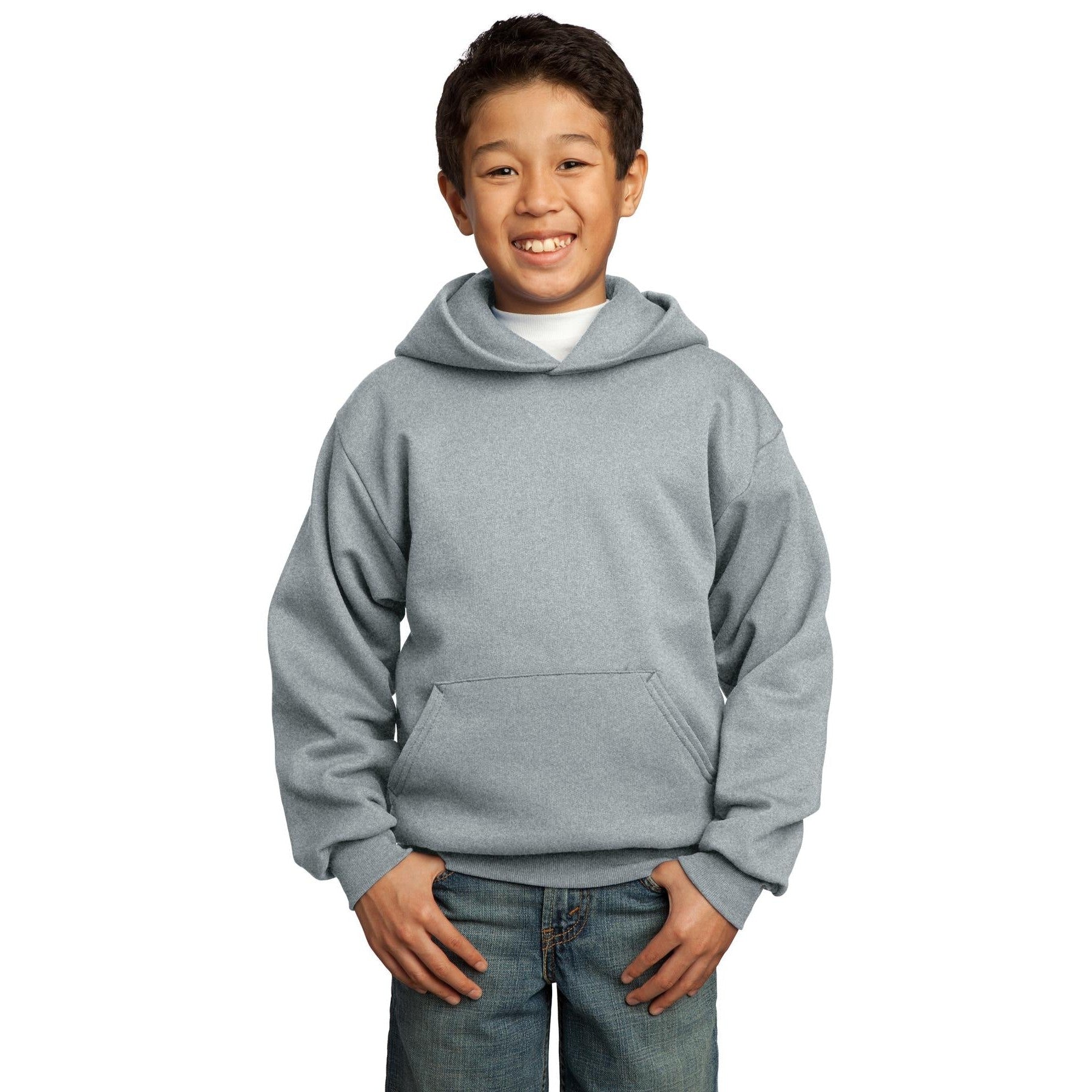 Port & Company-Port & Company® - Youth Core Fleece Pullover Hooded Sweatshirt. PC90YH-MedTech-2