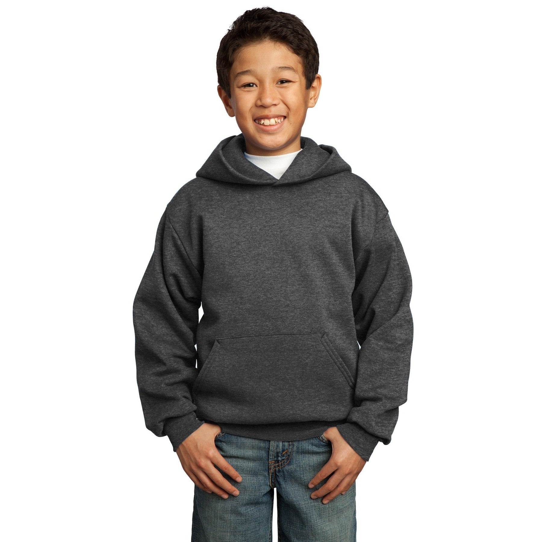 Port & Company-Port & Company® - Youth Core Fleece Pullover Hooded Sweatshirt. PC90YH-MedTech-8