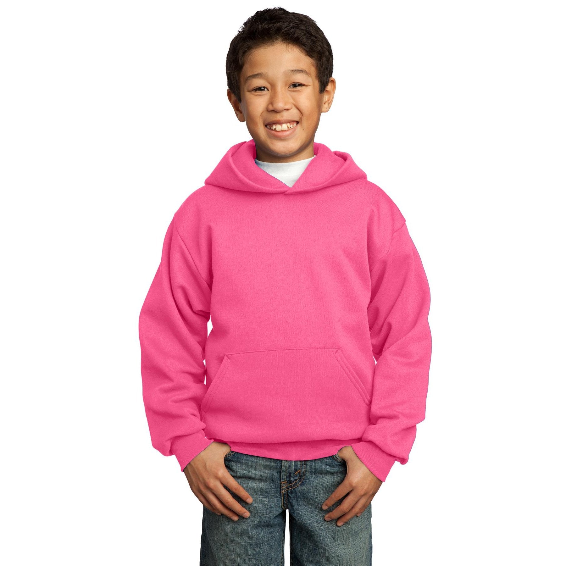 Port & Company-Port & Company® - Youth Core Fleece Pullover Hooded Sweatshirt. PC90YH-MedTech-19