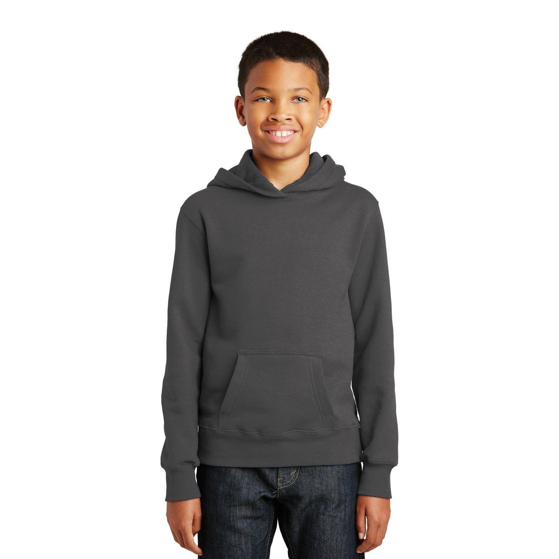 Port & Company-Port & Company® Youth Fan Favorite Fleece Pullover Hooded Sweatshirt. PC850YH-MedTech-3
