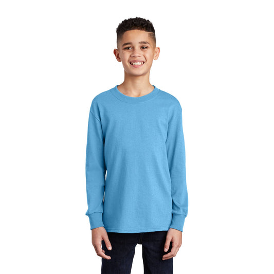 Port & Company-Port & Company® Youth Long Sleeve Core Cotton Tee. PC54YLS-MedTech-1