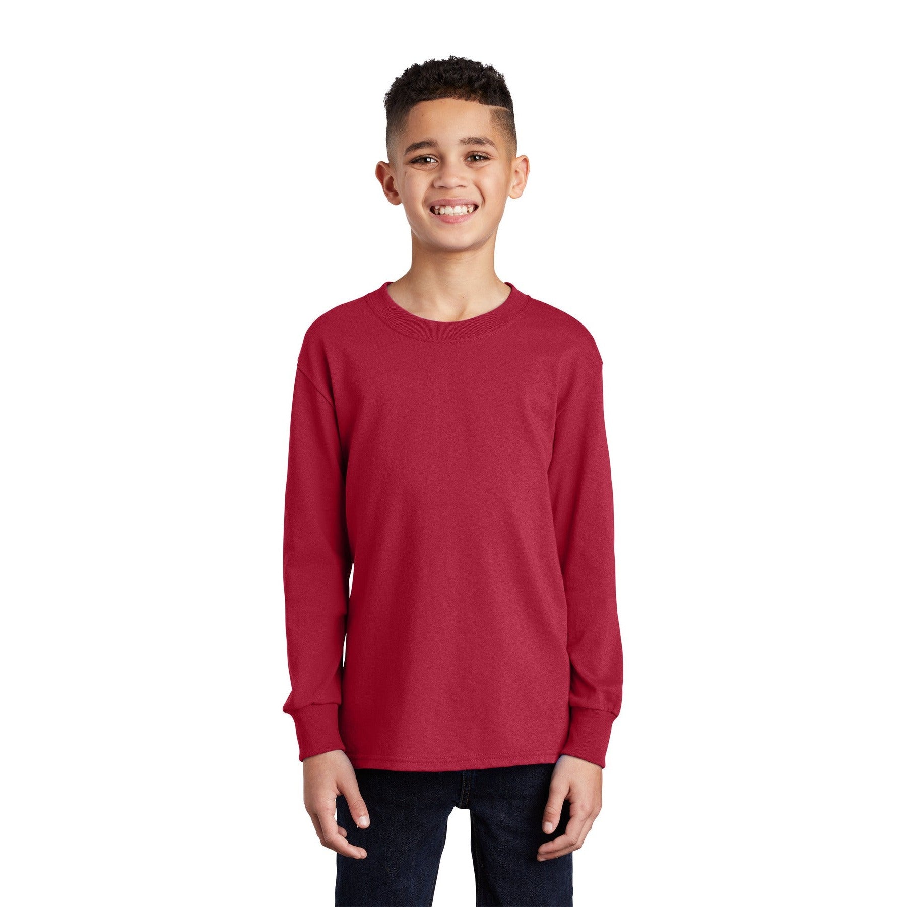 Port & Company-Port & Company® Youth Long Sleeve Core Cotton Tee. PC54YLS-MedTech-14