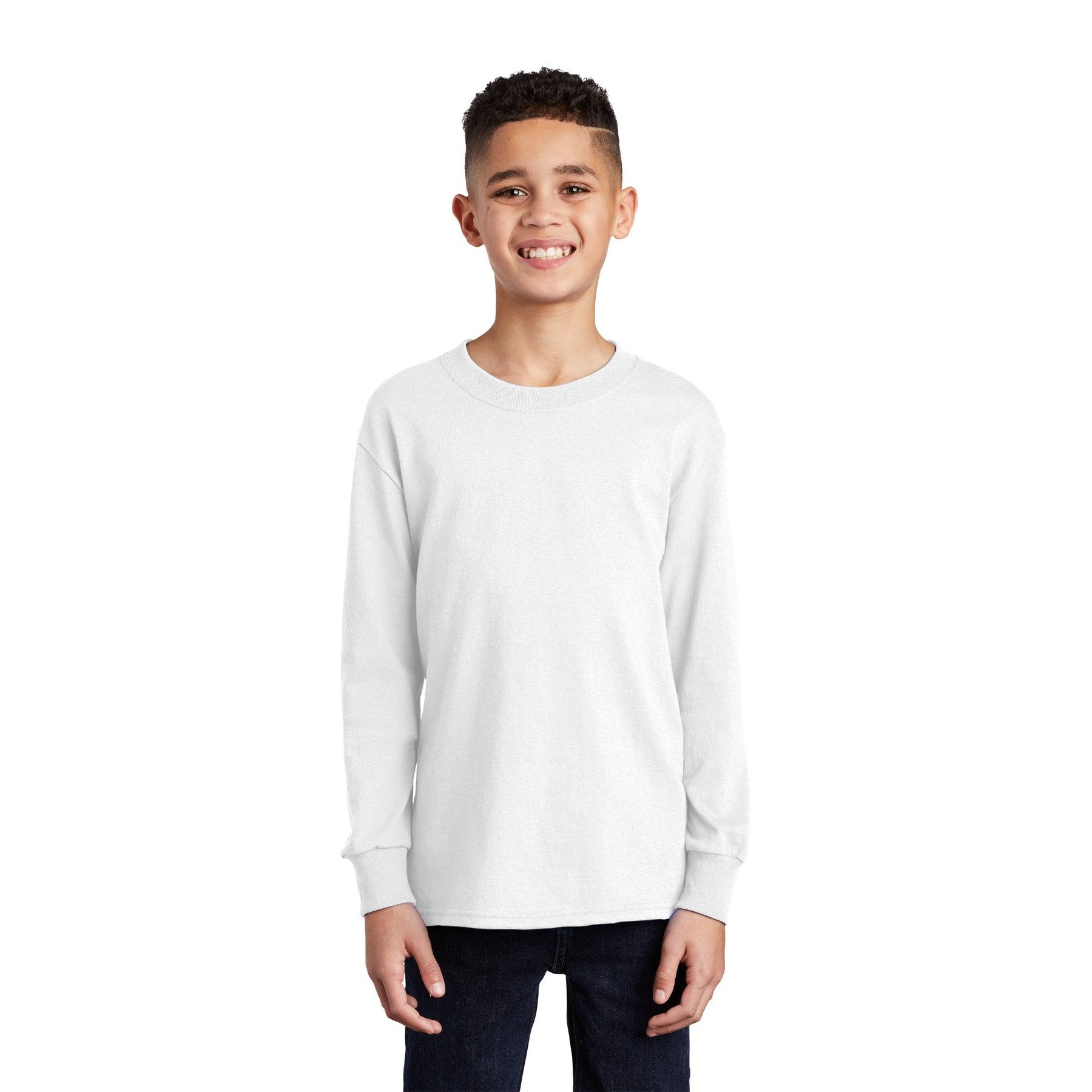 Port & Company-Port & Company® Youth Long Sleeve Core Cotton Tee. PC54YLS-MedTech-17