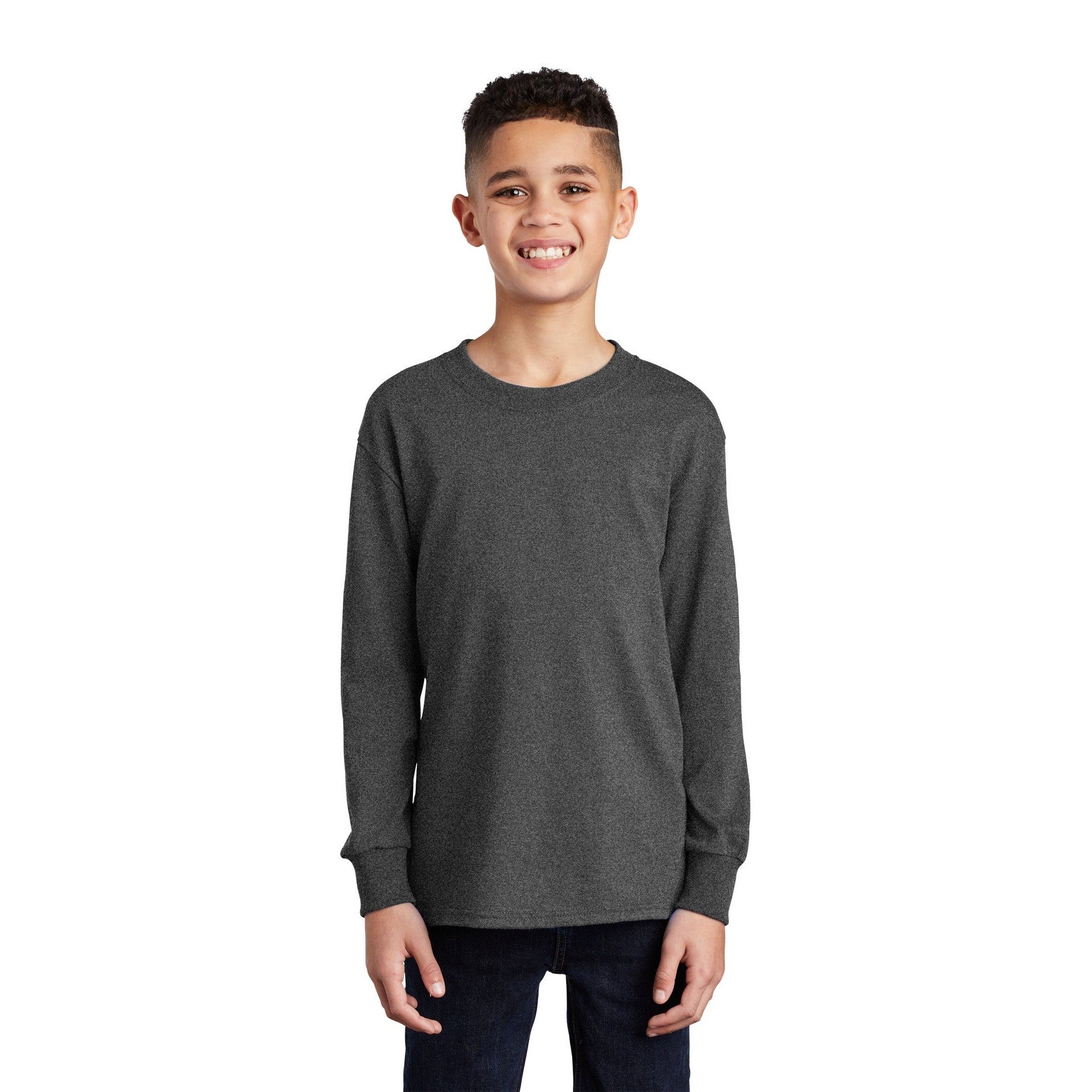 Port & Company-Port & Company® Youth Long Sleeve Core Cotton Tee. PC54YLS-MedTech-6