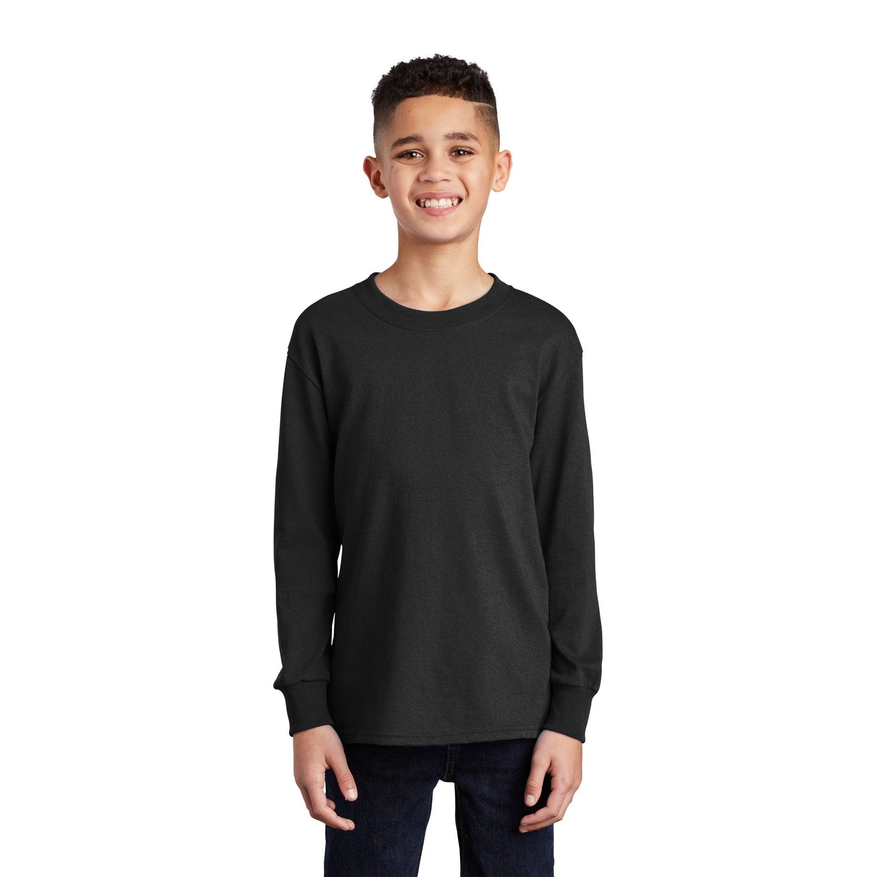 Port & Company-Port & Company® Youth Long Sleeve Core Cotton Tee. PC54YLS-MedTech-8