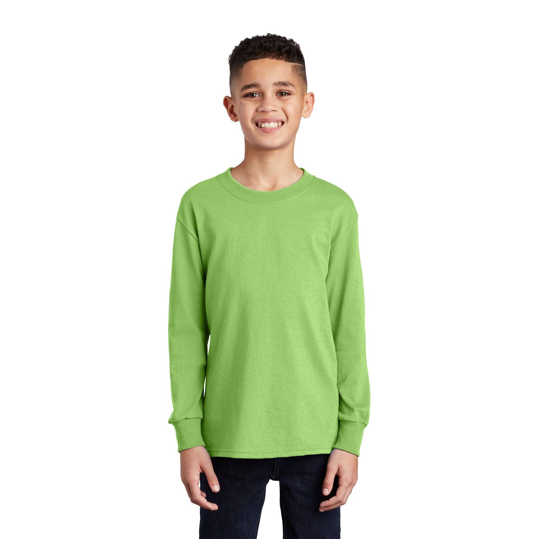 Port & Company-Port & Company® Youth Long Sleeve Core Cotton Tee. PC54YLS-MedTech-10